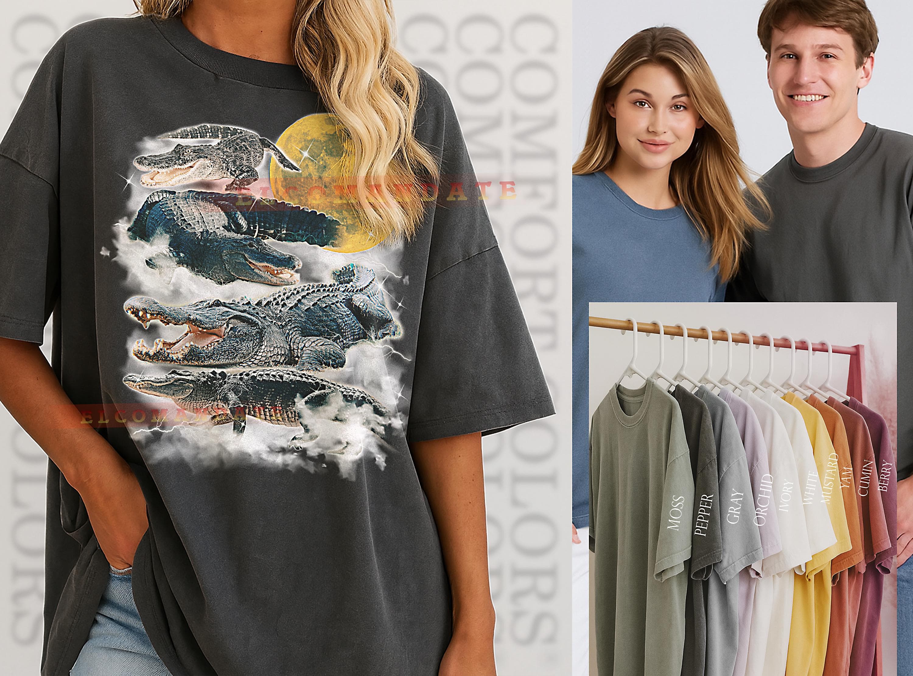 Alligator T-Shirt, Vintage Animal Lovers Wild Gator Nature Graphic Tee, 90s Retro Throwback, Alligator Sweater - image 3