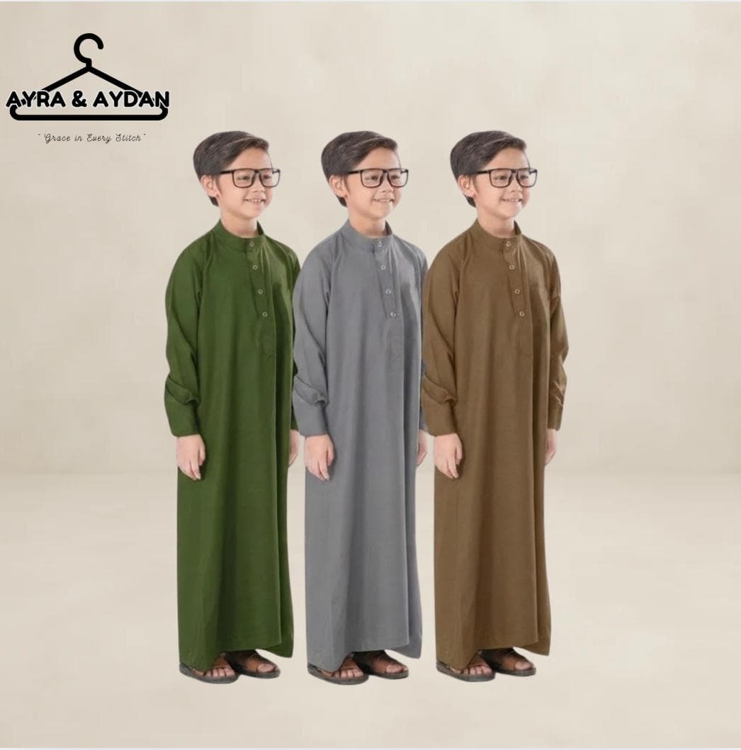 Boys Premium Thobe - Kids Islamic Prayer Robe - Traditional Muslim Eid Outfit - Toddler Dishdasha Kameez for Ramadan & Madrasah