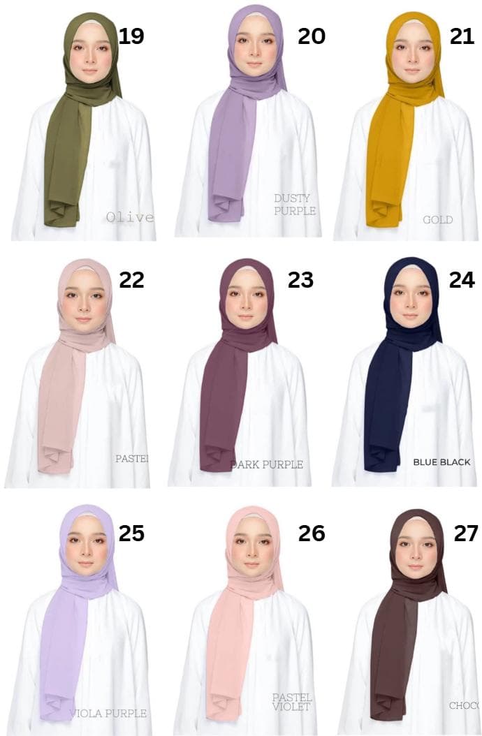 Premium Chiffon Shawl Hijab β 40 Elegant Color Options for Stylish and Comfortable Wear - image 5