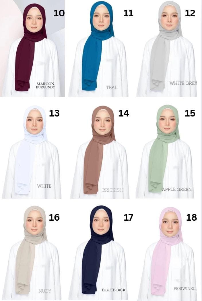 Premium Chiffon Shawl Hijab β 40 Elegant Color Options for Stylish and Comfortable Wear - image 4