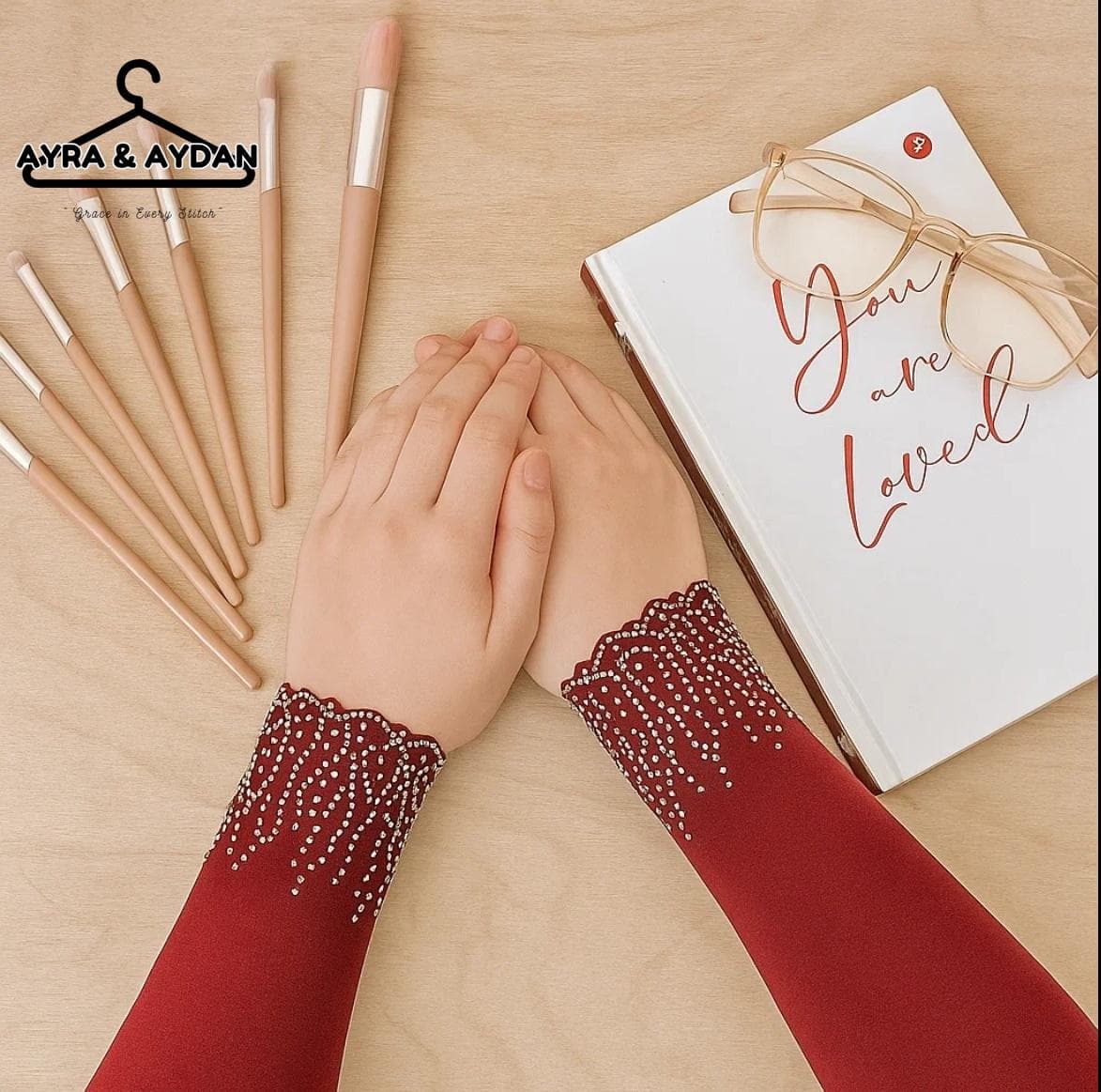 Rhinestone Cuff Handsocks | Embellished Arm Sleeves for Women | Crystal Modest Fashion | Bridal Nikah Sleeves | 20+ Colors Available