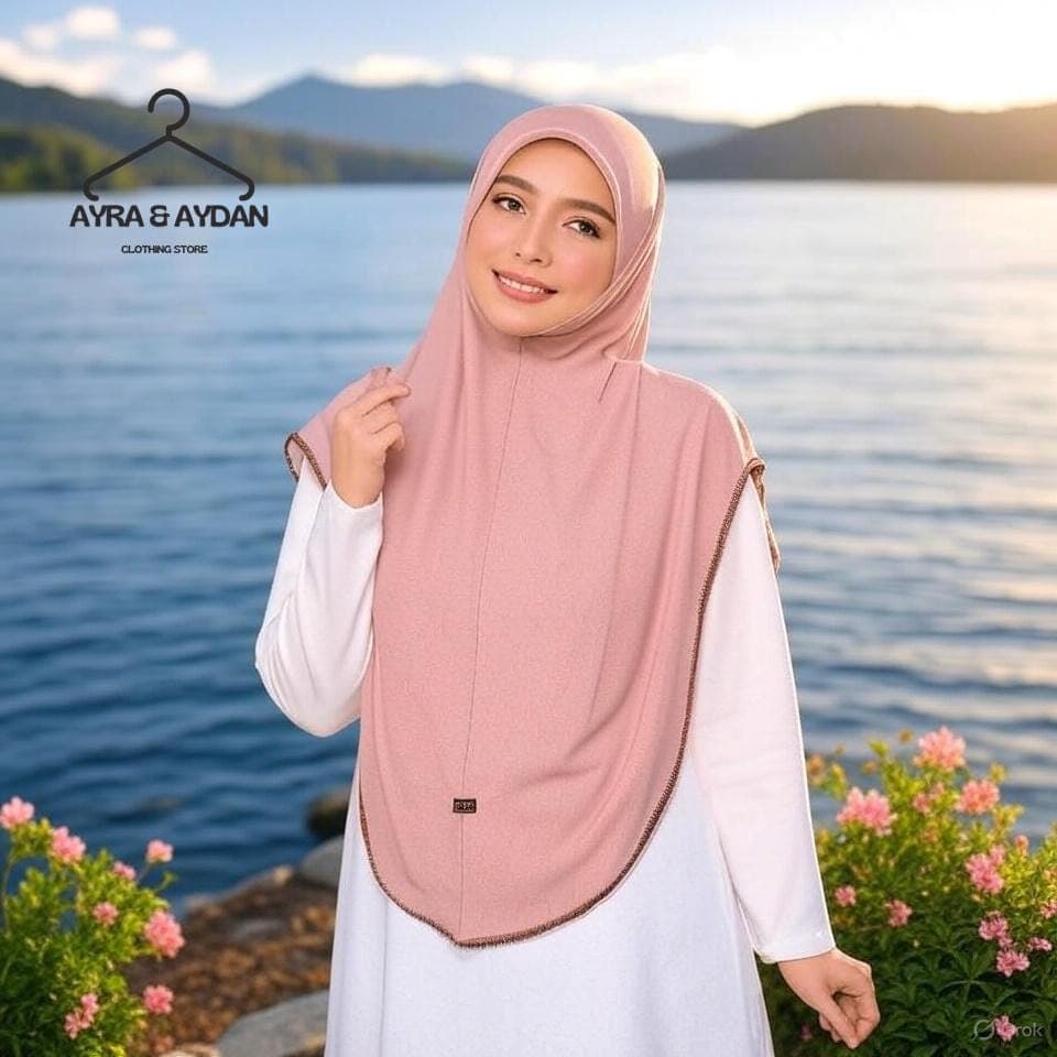 Slip-On Instant Hijab 2XL - Premium Moss Crepe Muslimah Hijab, Modest Fashion, Ready-to-Wear Headscarf - image 3