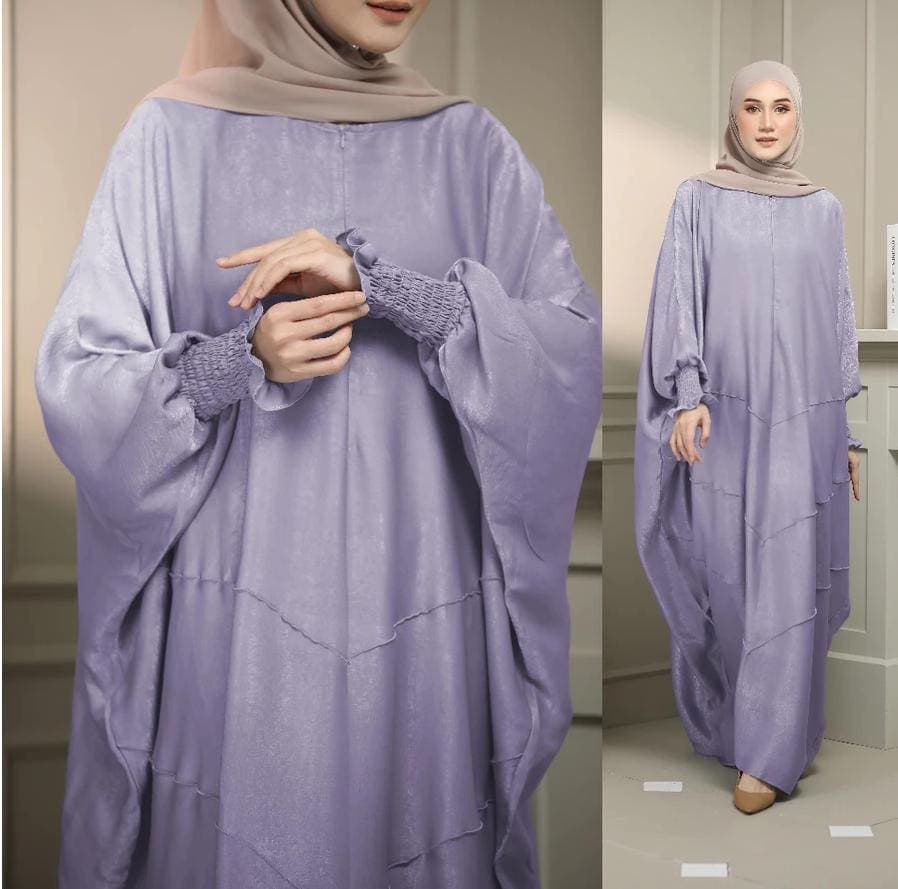 Elegant Shimmer Silk Satin Abaya Maxi Dress with Kimono Sleeves β Elegant Caftan Dress for Women up to 3XL - image 5