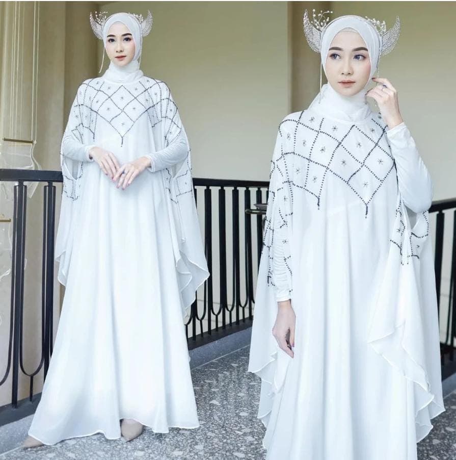 Luxury Elegant Caftan Free Inner and Pashmina | Hijab-Friendly Long Sleeve Islamic Style Nikkah Gown, Dubai Style, Long Sleeve, XS-XXXL - image 4
