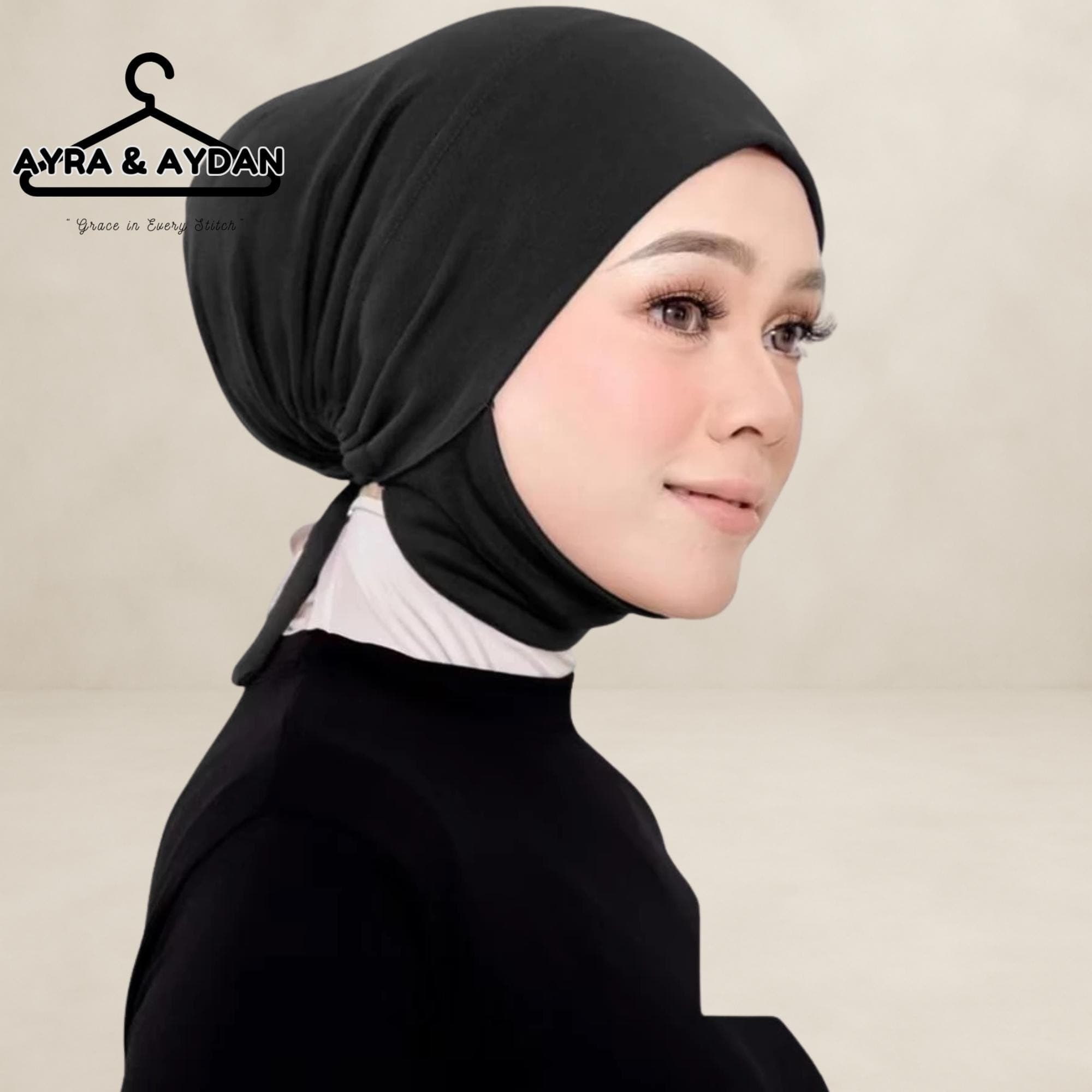 Cotton Under Scarf Inner Hijab - Soft & Elegant Instant Scarf for Modest Fashion | Tie Back Bonnet Cap with Chin Support | 30 Color Options