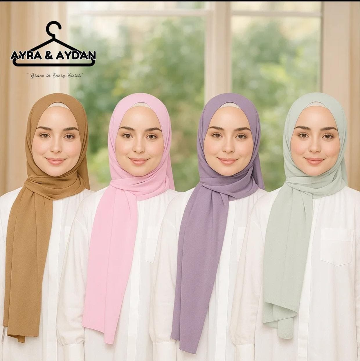 Premium Chiffon Shawl Hijab – 40 Elegant Color Options for Stylish and Comfortable Wear
