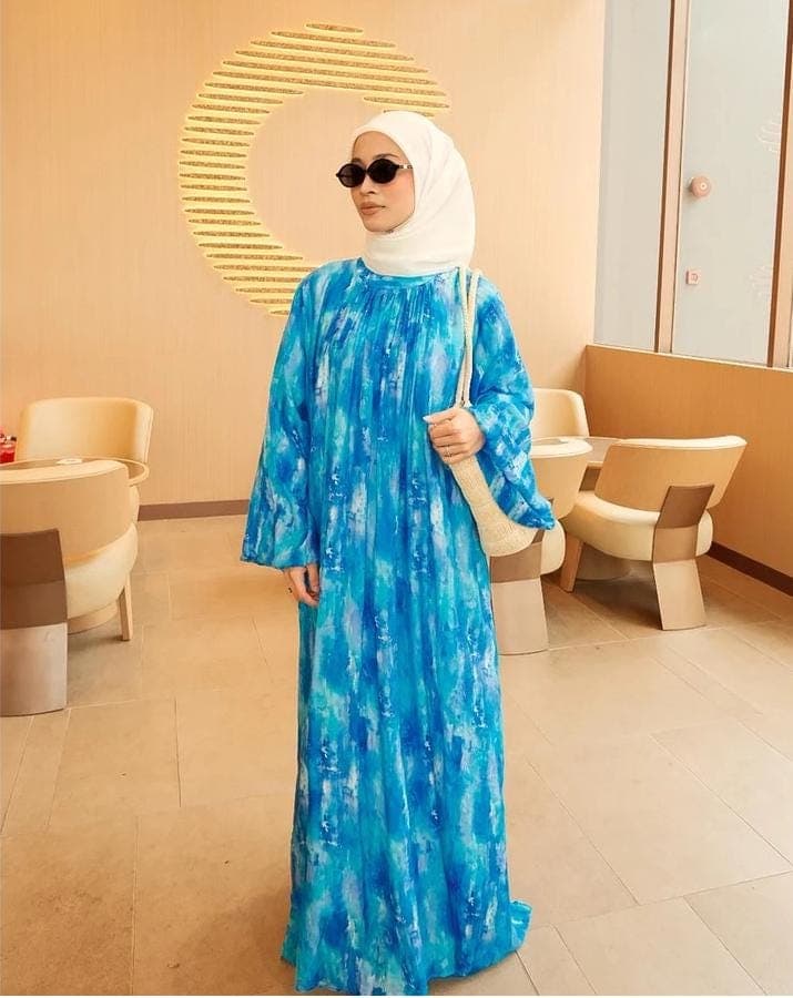 Elegant Modest Ironless Loose Cutting Soft Cotton Dress | Long Sleeve Islamic Style | Bridesmaid Dress | Graduation Dress - image 4