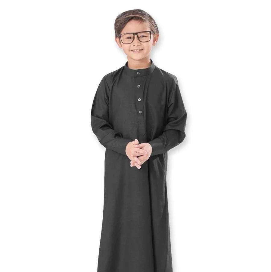 Boys Premium Thobe - Kids Islamic Prayer Robe - Traditional Muslim Eid Outfit - Toddler Dishdasha Kameez for Ramadan & Madrasah - image 5