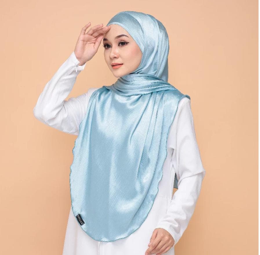 Premium Ironless Satin Semi Instant Shawl Hijab | Neatly Stitched Edges | Slip-On Instant Hijab | 10 Color Option - image 4
