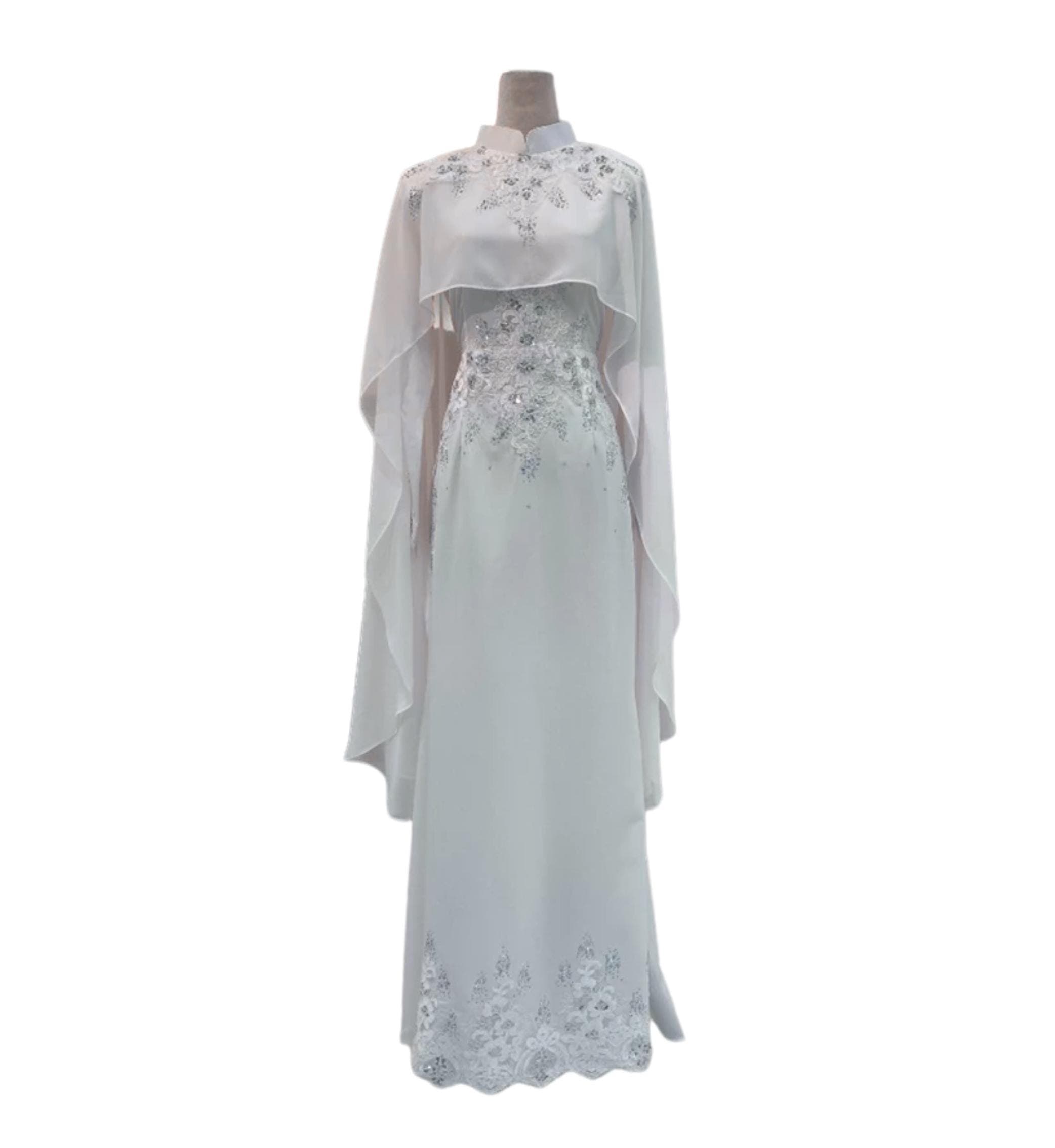 Gorgeous Off-White Muslimah Wedding Dress β Nikah Gown with Modest Design | Engagement Dress | Long Sleeve Bridal Dress for Islamic Weddings - image 4