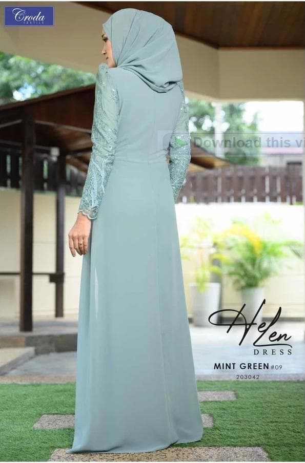 Elegant Modest Evening Dress with Luxury Lace| Hijab-Friendly Long Sleeve Islamic Style Nikkah Gown, Dubai Style, Long Sleeve, XS-XXXL - image 5