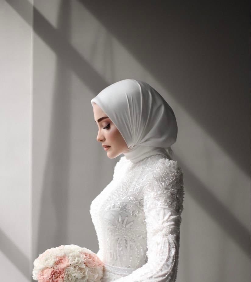 Bridal Large Lycra Jersey Shawl Hijab Turban, Ivory Hijab Bridal Scarf, White Bridal Scarf For Muslim, Modest Islamic Bridal Lcyra Scarf