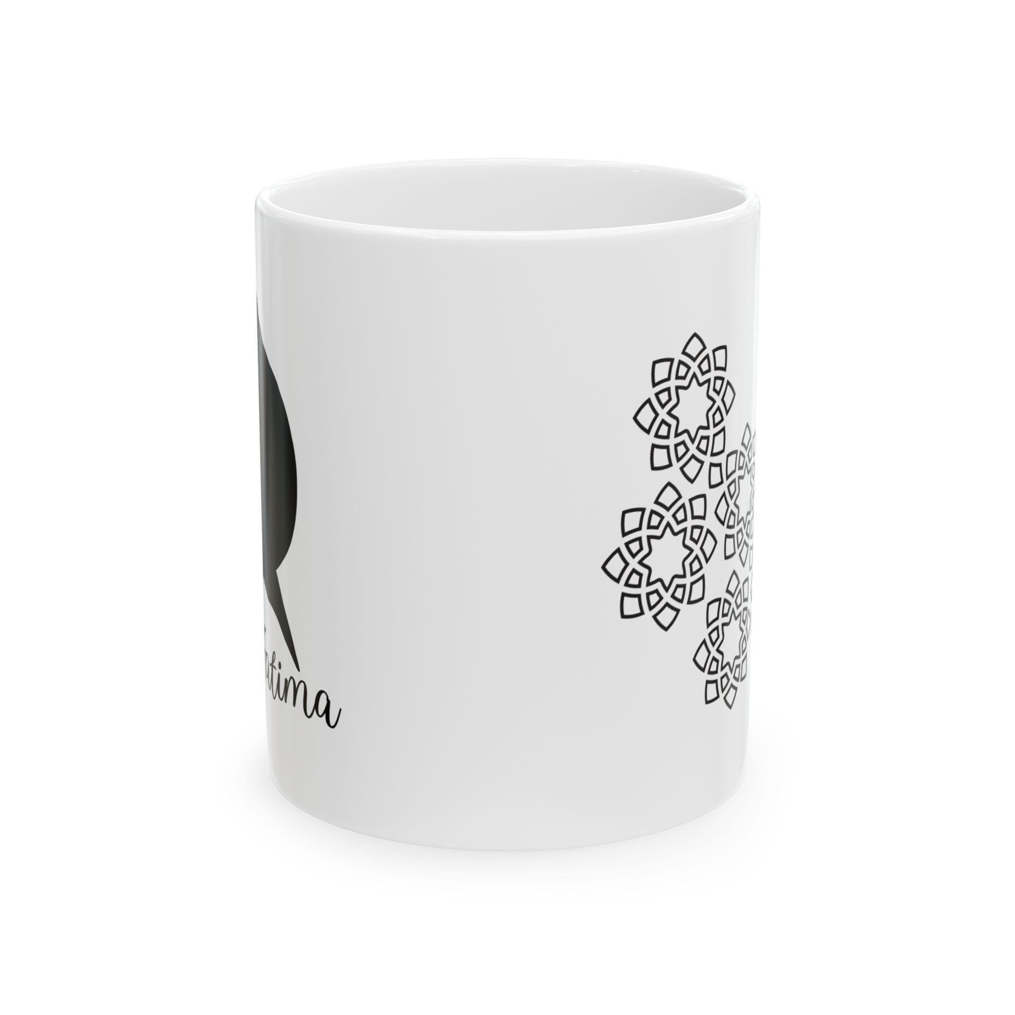 Islamic Personalized Name Ceramic Mug, Muslim Woman Silhouette Floral Design, Muslim Mom Gift, Hijabi Gift, Muslimah, Eid Ramadan Gift, - image 3