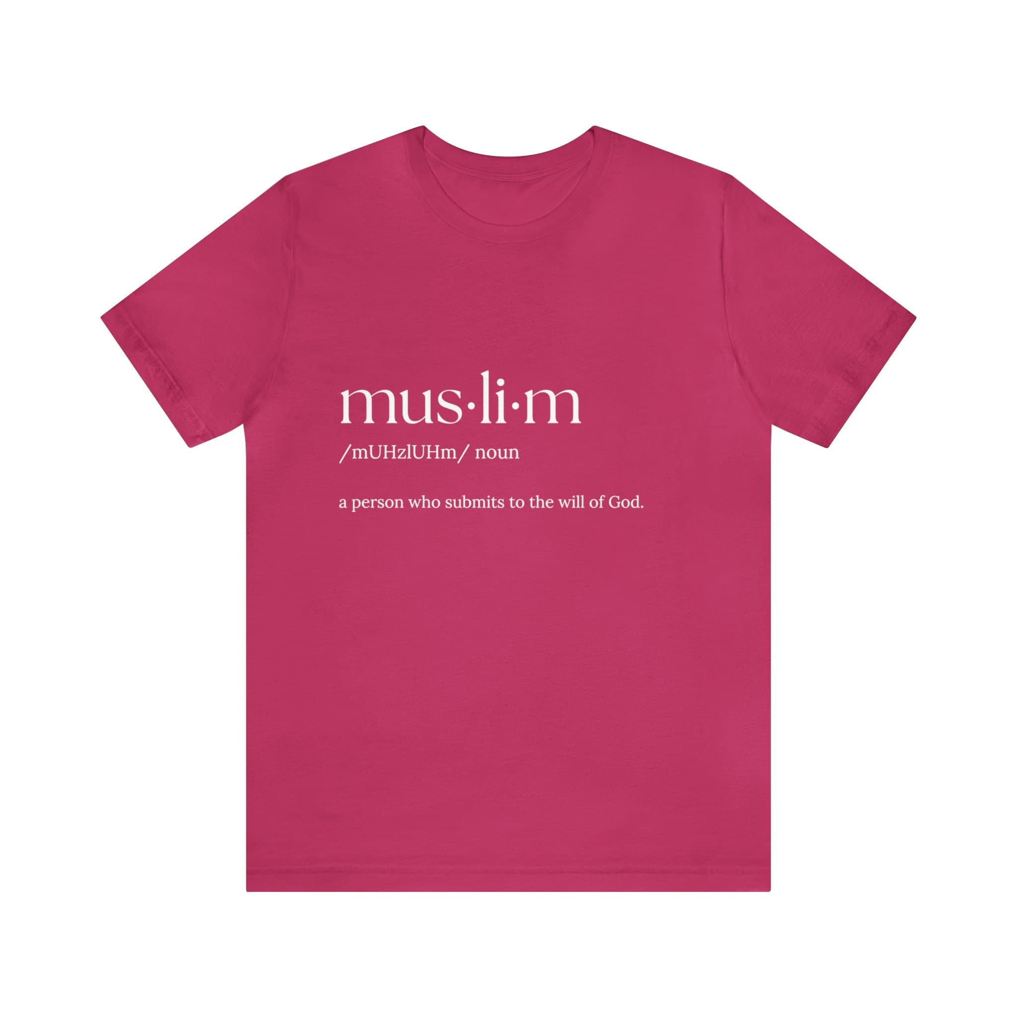 Muslim Definition T-Shirt: Bella+Canvas Islamic Gift - image 5