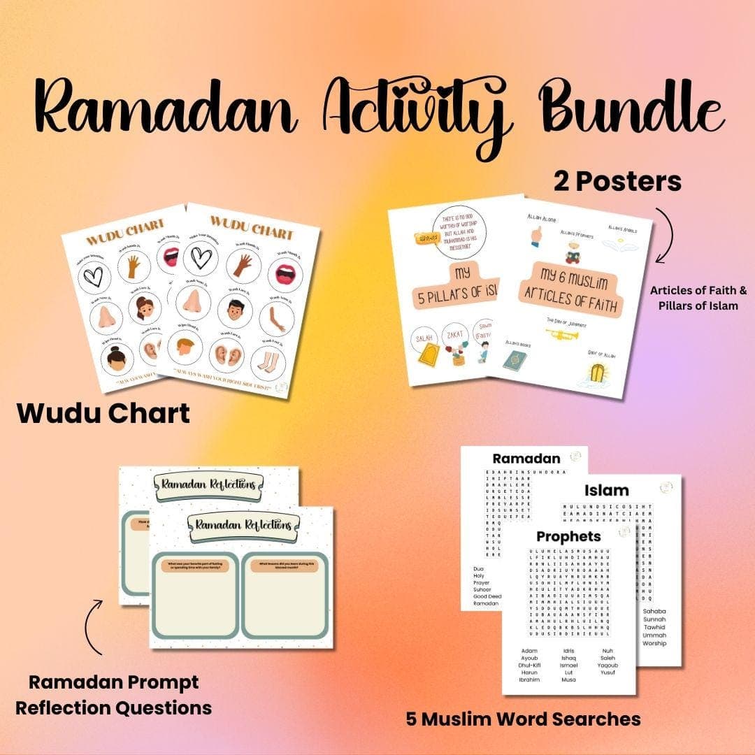 Ramadan Kids Activity Bundle: Islamic Homeschooling (Digital Download)