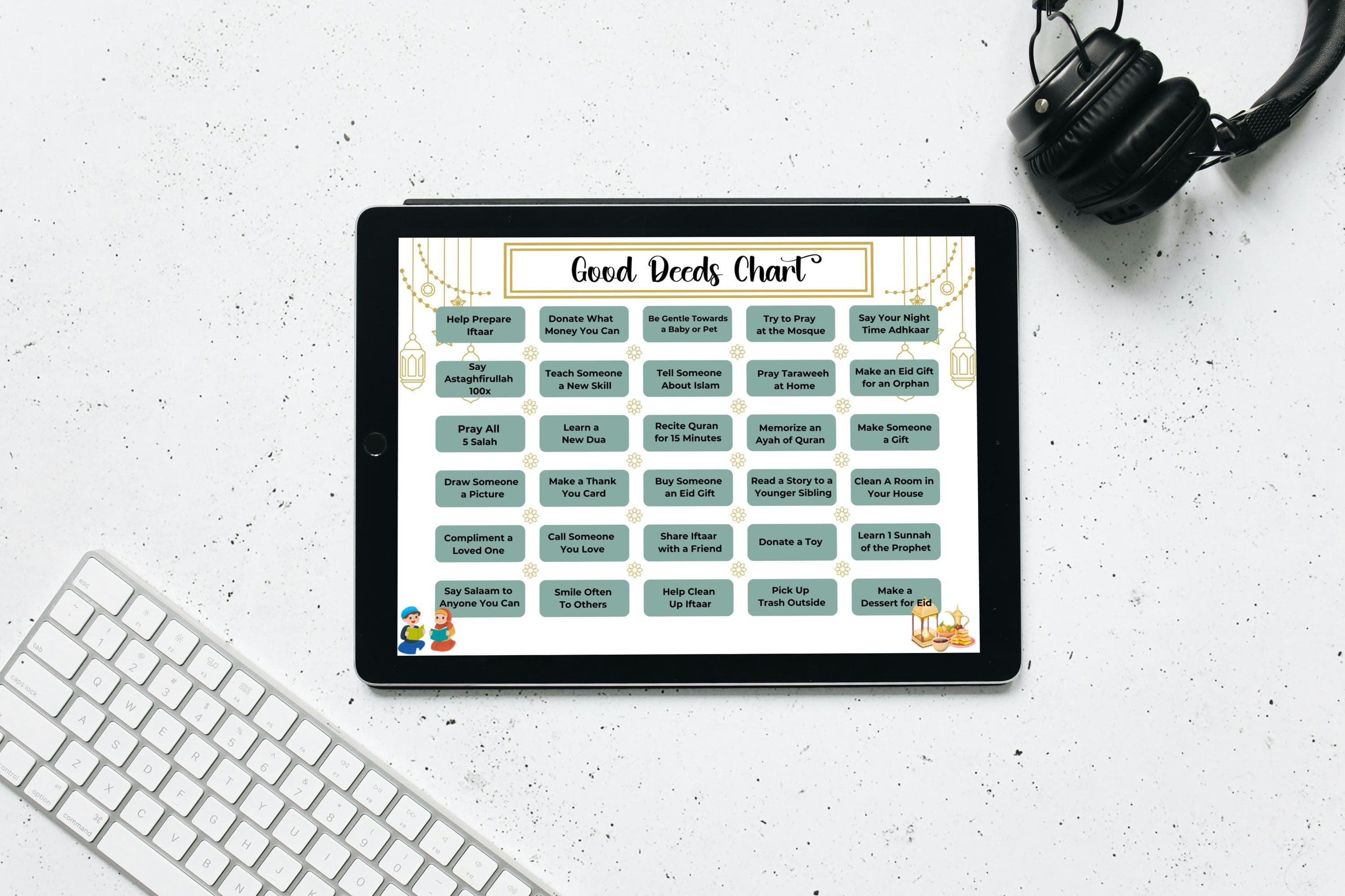 Ramadan Good Deeds Chart for Kids: Muslim Activity (Digital Download) - image 4