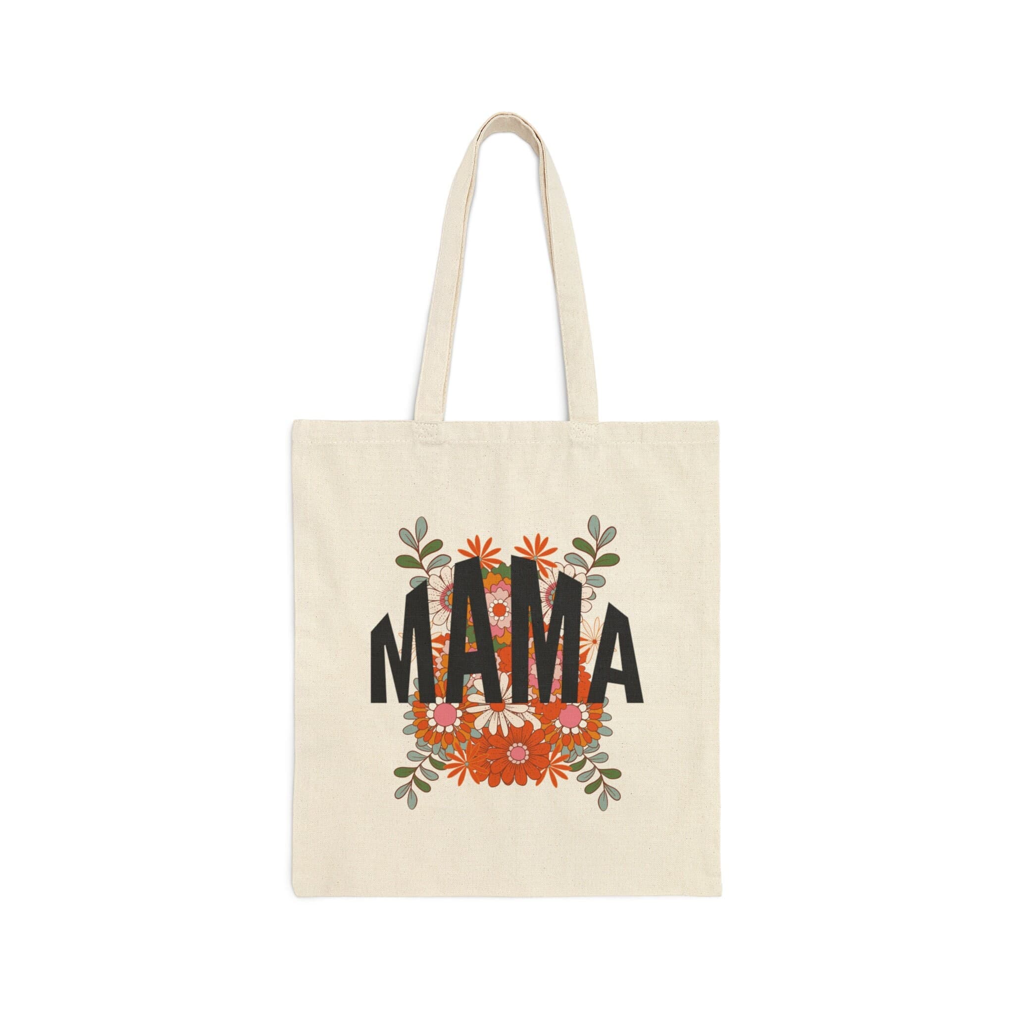 Mama Floral Cotton Canvas Tote Bag - Islamic Gift