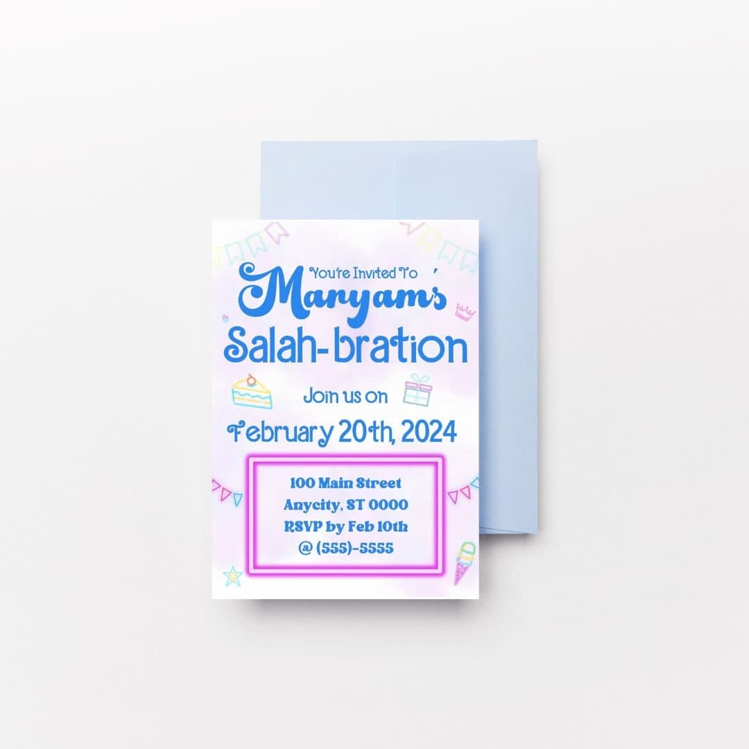 Salah-bration Invitation: Islamic Prayer Party, Editable Template (Digital) - image 4