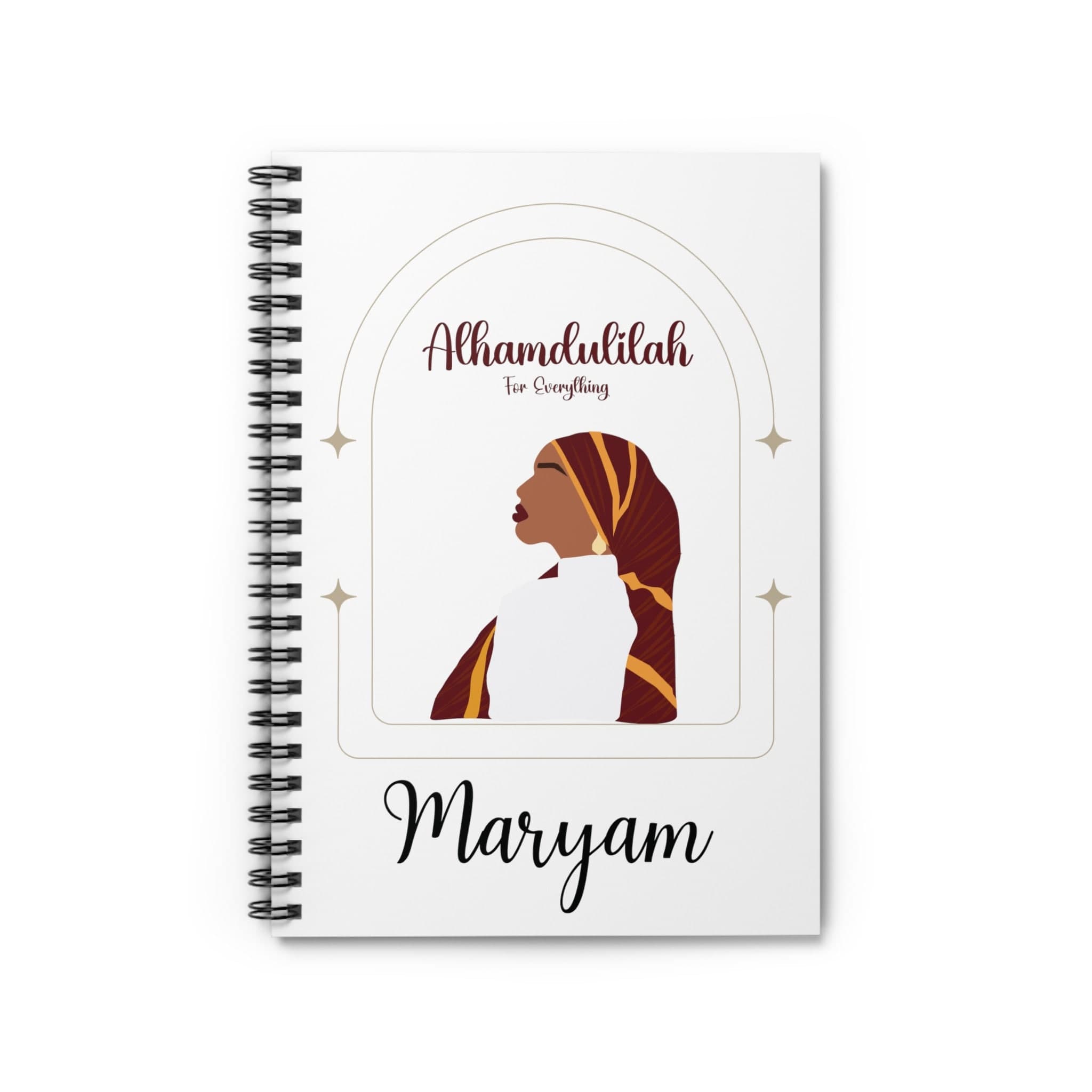 Personalized Muslim Notebook: Alhamdulillah Gift, Hijabi Journal - image 3