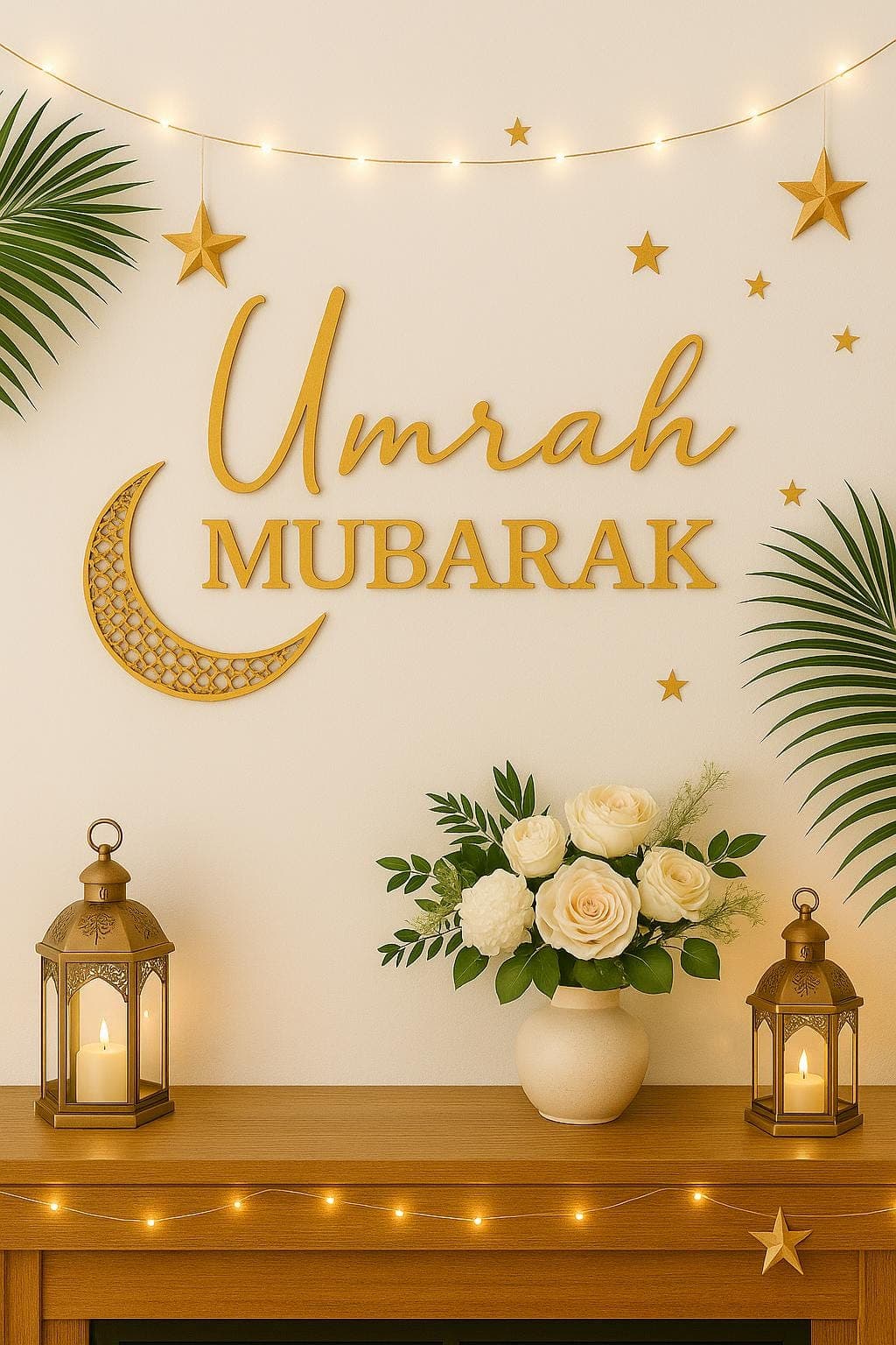 Umrah Mubarak Wall Art | 3D Printed Islamic Home Decor | Umrah Gift | Crescent Moon Muslim Sign for Hajj or Ramadan - image 5