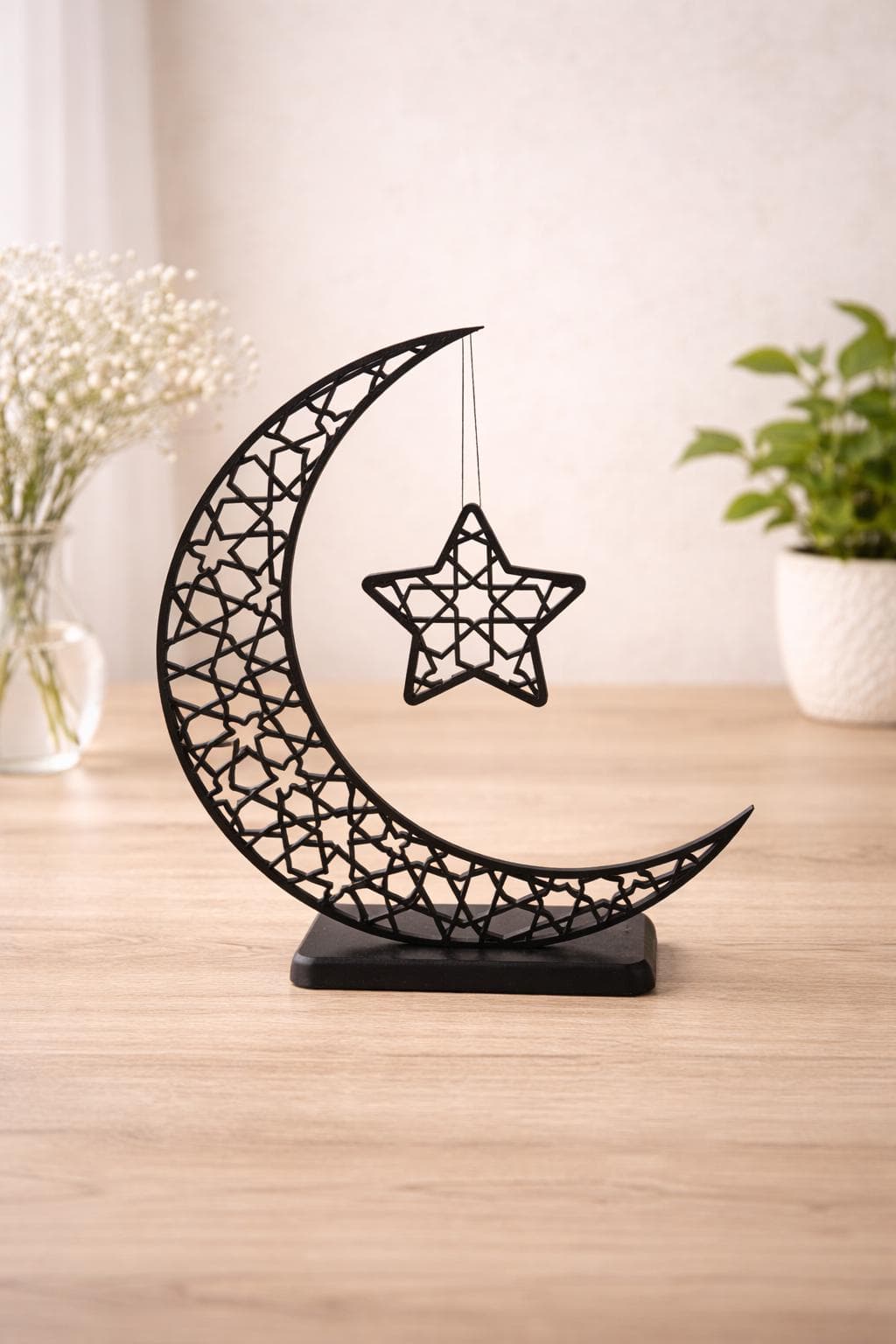 Eid Crescent Moon Table Decor | Islamic Home Decor | Eid Decoration | Muslim Eid Gift | Ramadan Decor