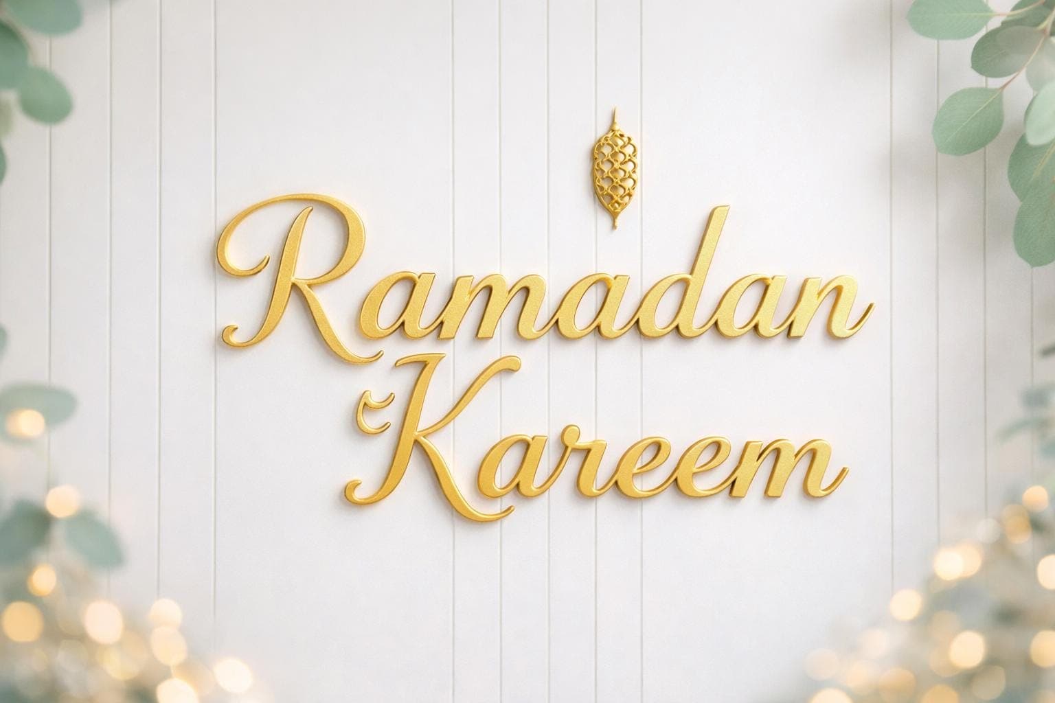 Ramadan Kareem Wall Decor | Elegant Gold Islamic Home Decor | Ramadan Mubarak Sign | Eid Decoration | Muslim Gift