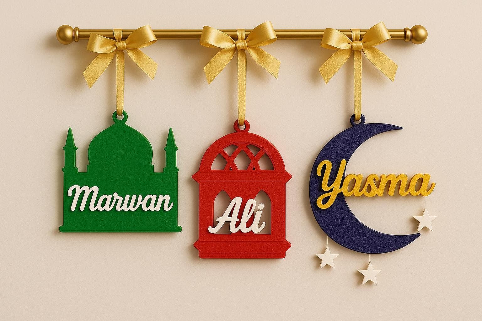 Personalised Mosque Ornament • Islamic Name Decor • Ramadan Decoration • Eid Gift • Custom Muslim Home Decor • Ramadan Tree Ornament - image 5