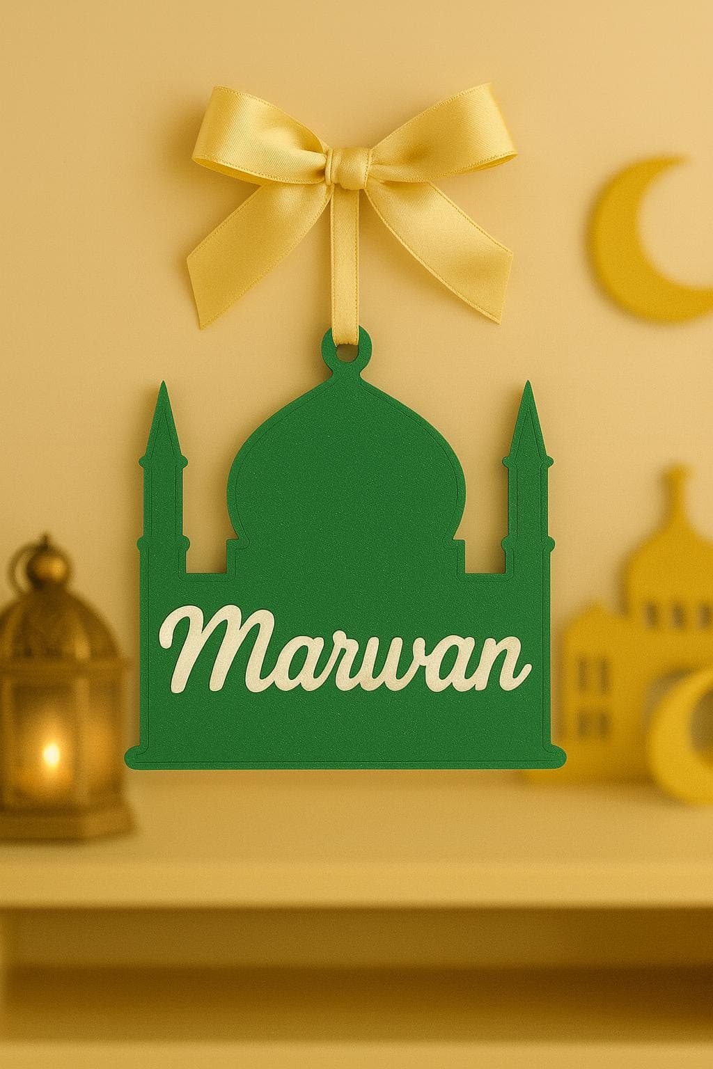 Personalised Mosque Ornament • Islamic Name Decor • Ramadan Decoration • Eid Gift • Custom Muslim Home Decor • Ramadan Tree Ornament