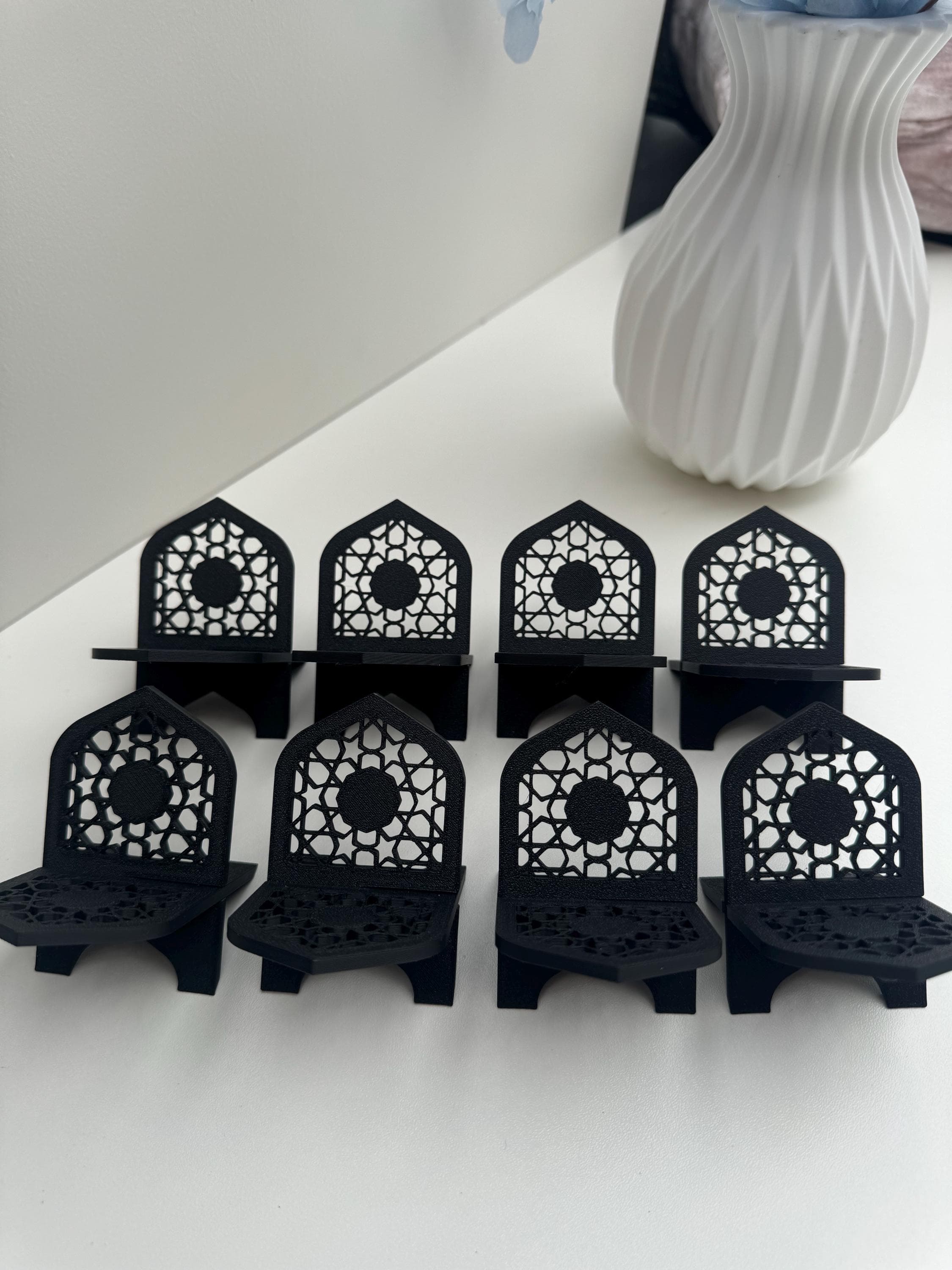 Ramadan Date Stand – 1 per Guest | Geo Pointed Arch Islamic Iftar Table Decor