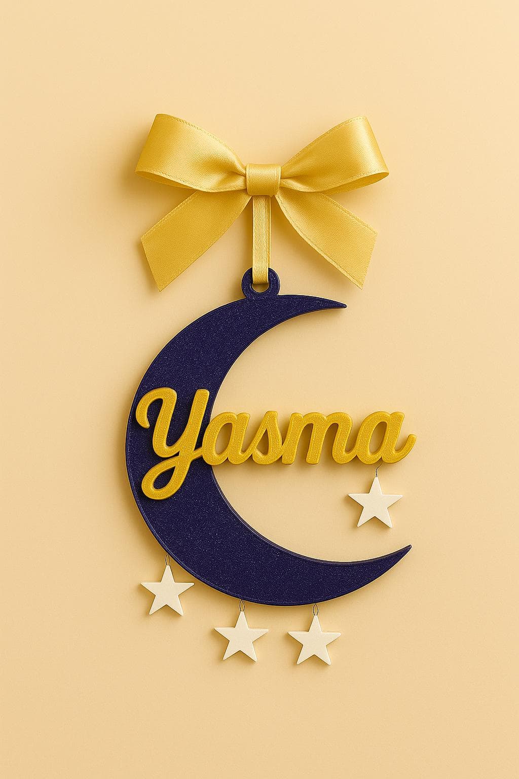 Personalised Islamic Ornament • Crescent Moon Hanging Decor • Ramadan & Eid Decoration • Custom Name Muslim Gift • Year-Round Home Decor