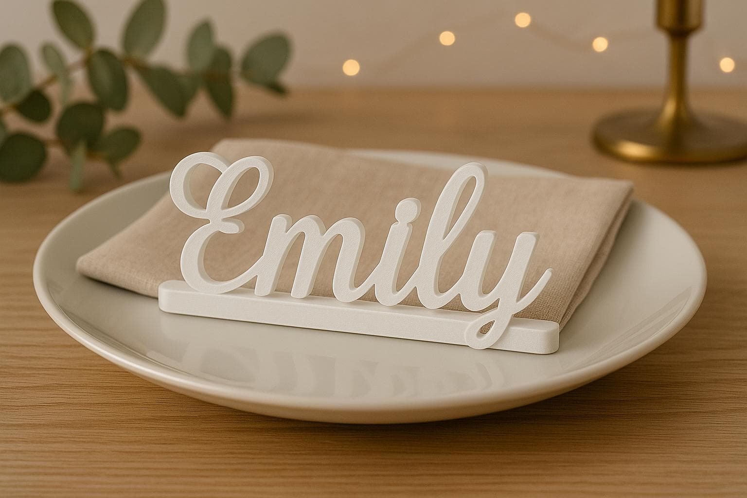 Custom 3D Printed Name Place Cards – Christmas Table Decor – Holiday Hosting – Personalised Name Sign – Stocking Tag – Xmas Table Setting