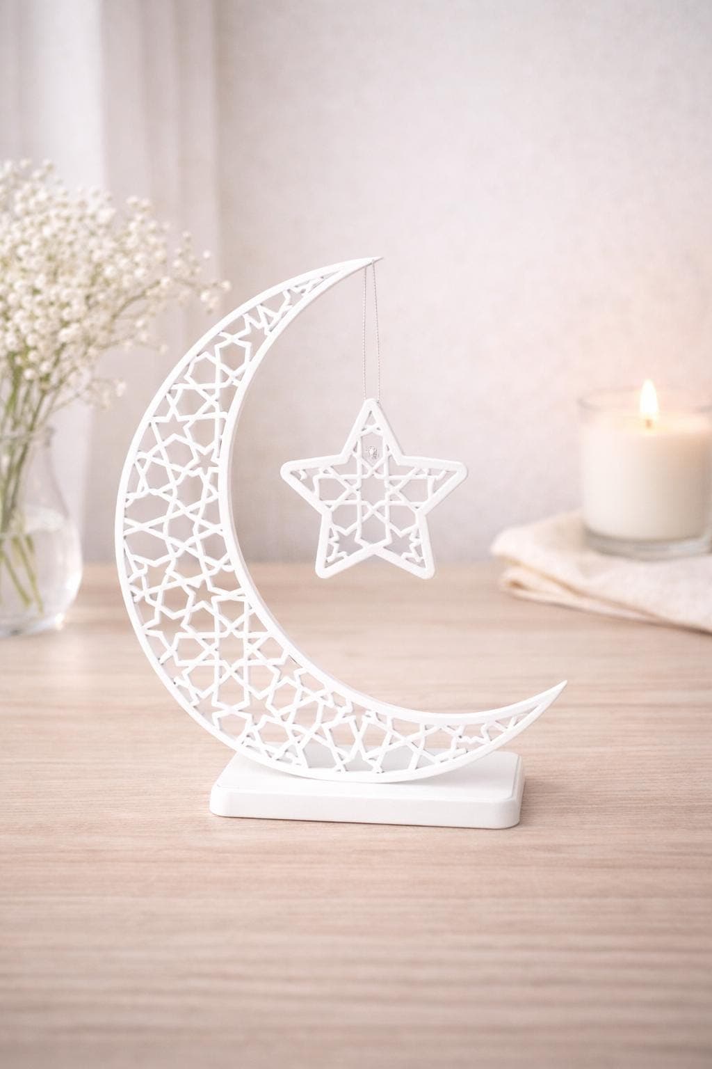 Eid Crescent Moon Table Decor | Islamic Home Decor | Eid Decoration | Muslim Eid Gift | Ramadan Decor