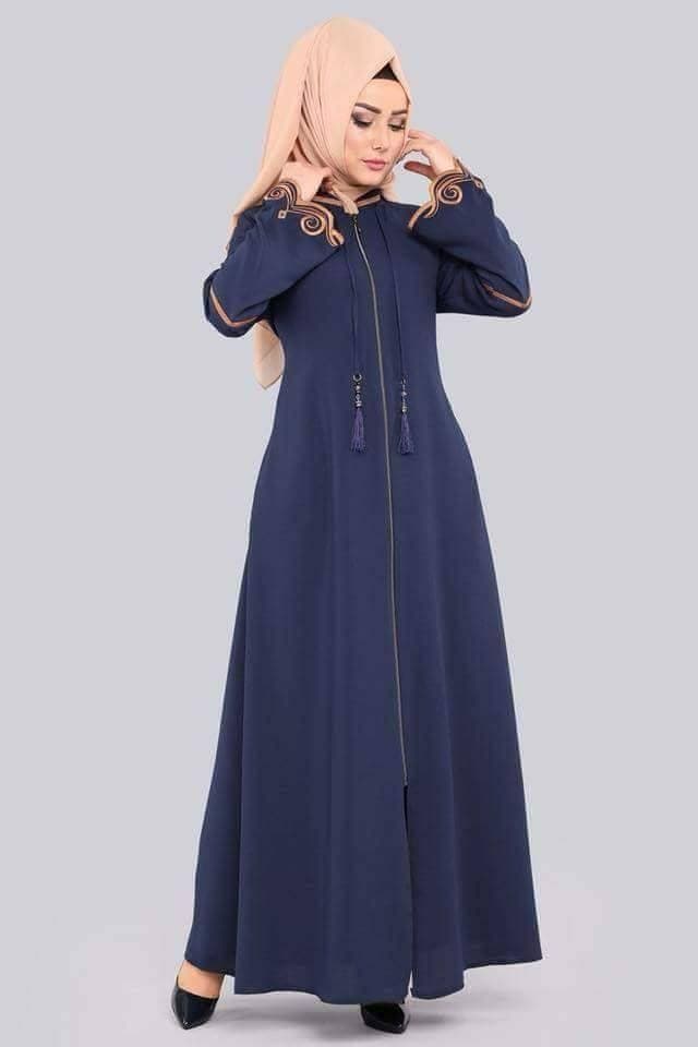 Digital Abaya Sewing Pattern PDF Elegant Zipper Front Abaya with Embroidery Details | Modest DIY Dress | Printable A4 Pattern M to 3XL - image 4