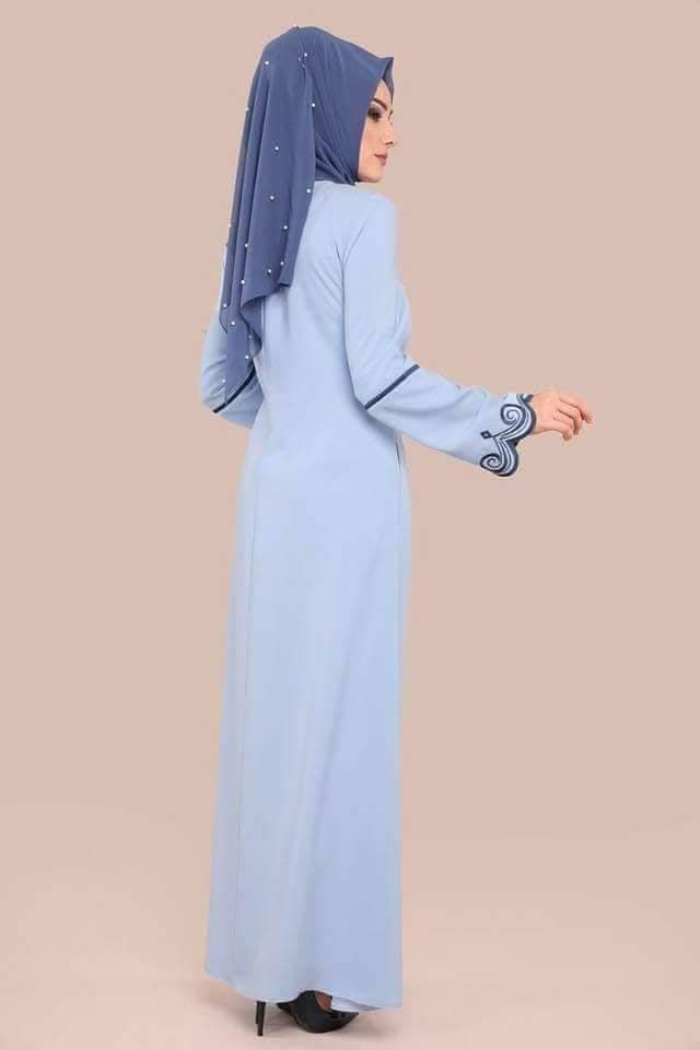 Digital Abaya Sewing Pattern PDF Elegant Zipper Front Abaya with Embroidery Details | Modest DIY Dress | Printable A4 Pattern M to 3XL - image 5
