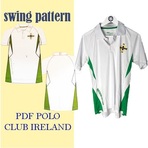 PATTERN Men's Polo  club ireland Shirt, Sewing Pattern, Digital Print, PDF Pattern, Pack all sizes TS to 3XL. Immediate download