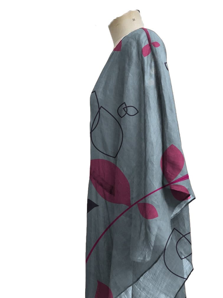 Kaftan pdf Sewing Pattern with V-neck. Oversized Butterfly Dress with Belt | Digital PDF Sewing Pattern size( XS-S)-(M-L) - image 5