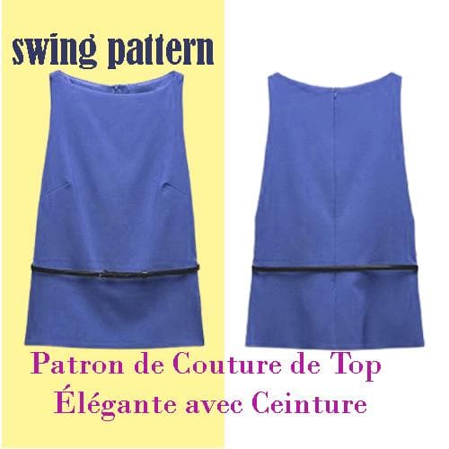 Patron PDF de Haut col bateau avec emmanchées /6 tailles xs--xxl /Aucun produit physique /Ce PDF est disponible en téléchargement instantané