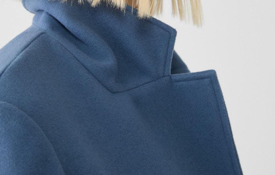 Patron de couture de manteau  midi d'hiver pour femme,Manteau en maille  avec col à revers tailles S-M-L, Télécharger formats pdf A0, A4, - image 4