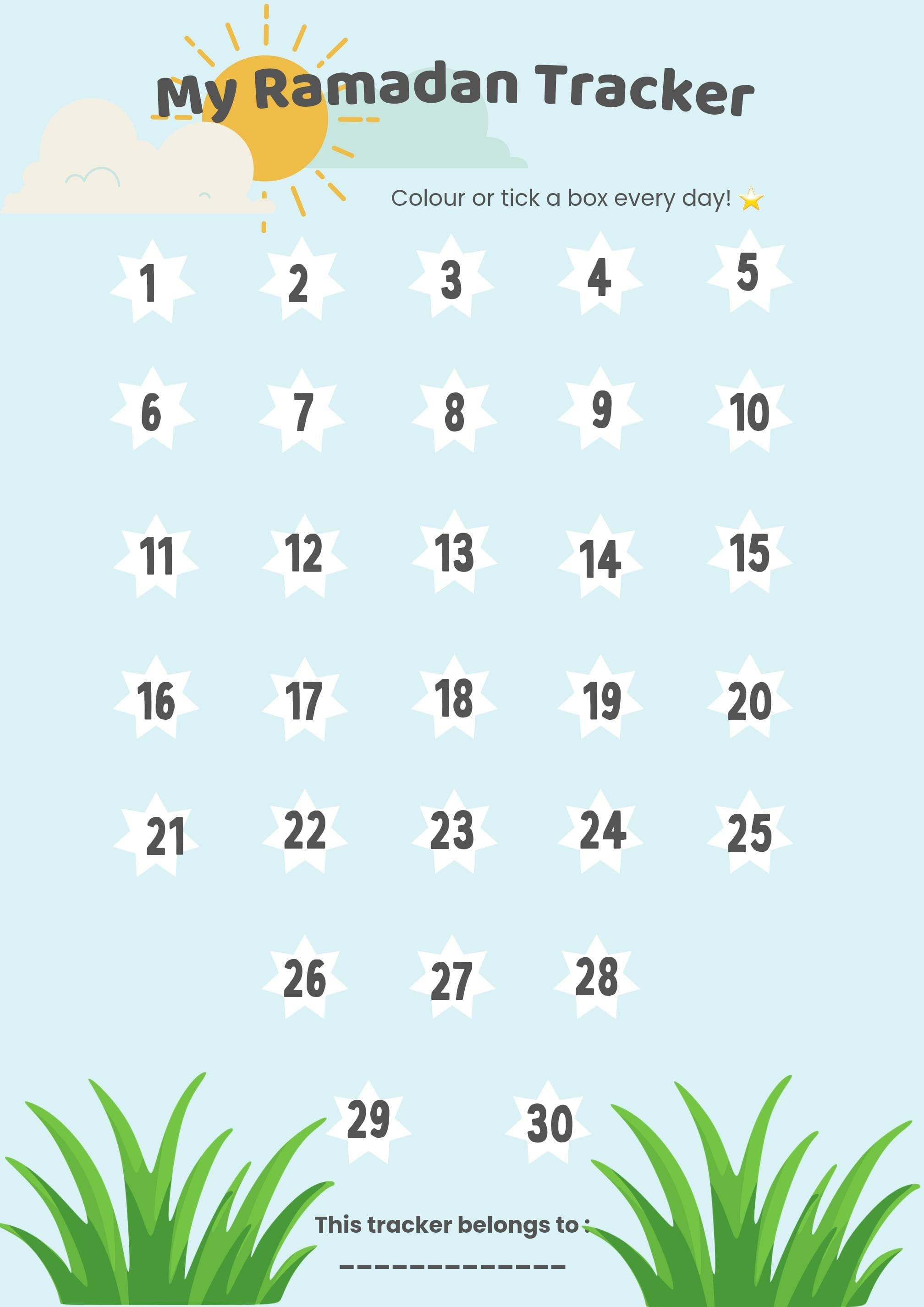 Kids Ramadan Tracker Printable | Islamic Good Deeds Chart (A4 Size Digital Download) - image 4