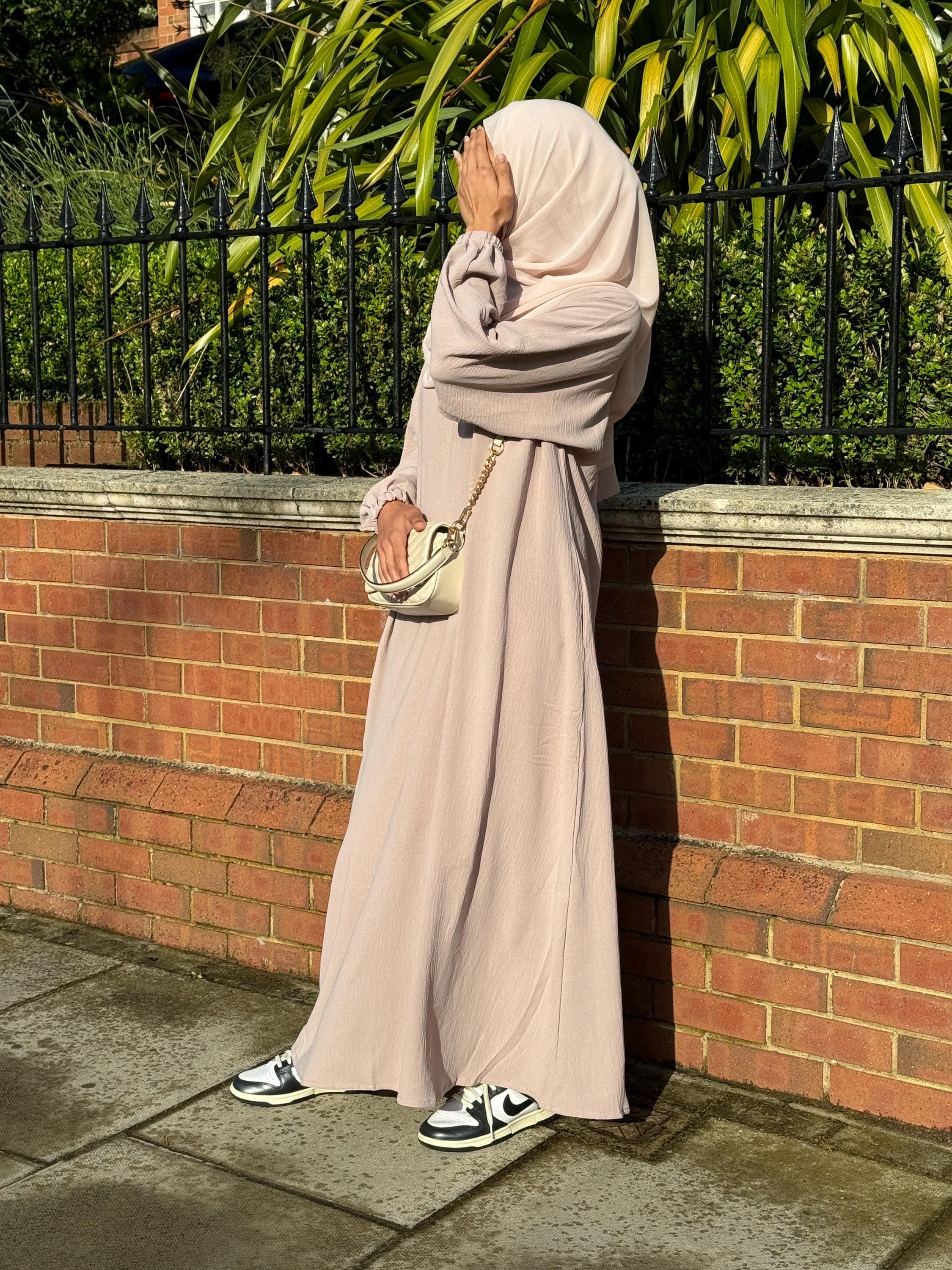 Summer Abaya-Lightweight Crepe Summer Abaya- pocket abaya with Scarf- Jilbub-Umrahabaya-plain abaya,closed abaya - image 5