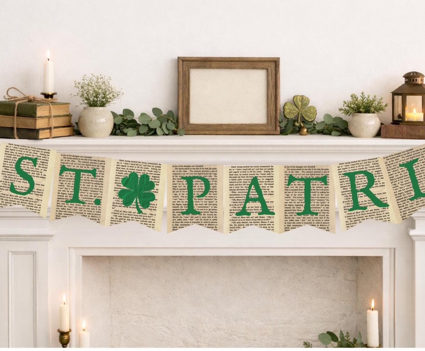 St. Patrick's Day Banner: Printable Shamrock Book Banner (Digital Download) - image 4