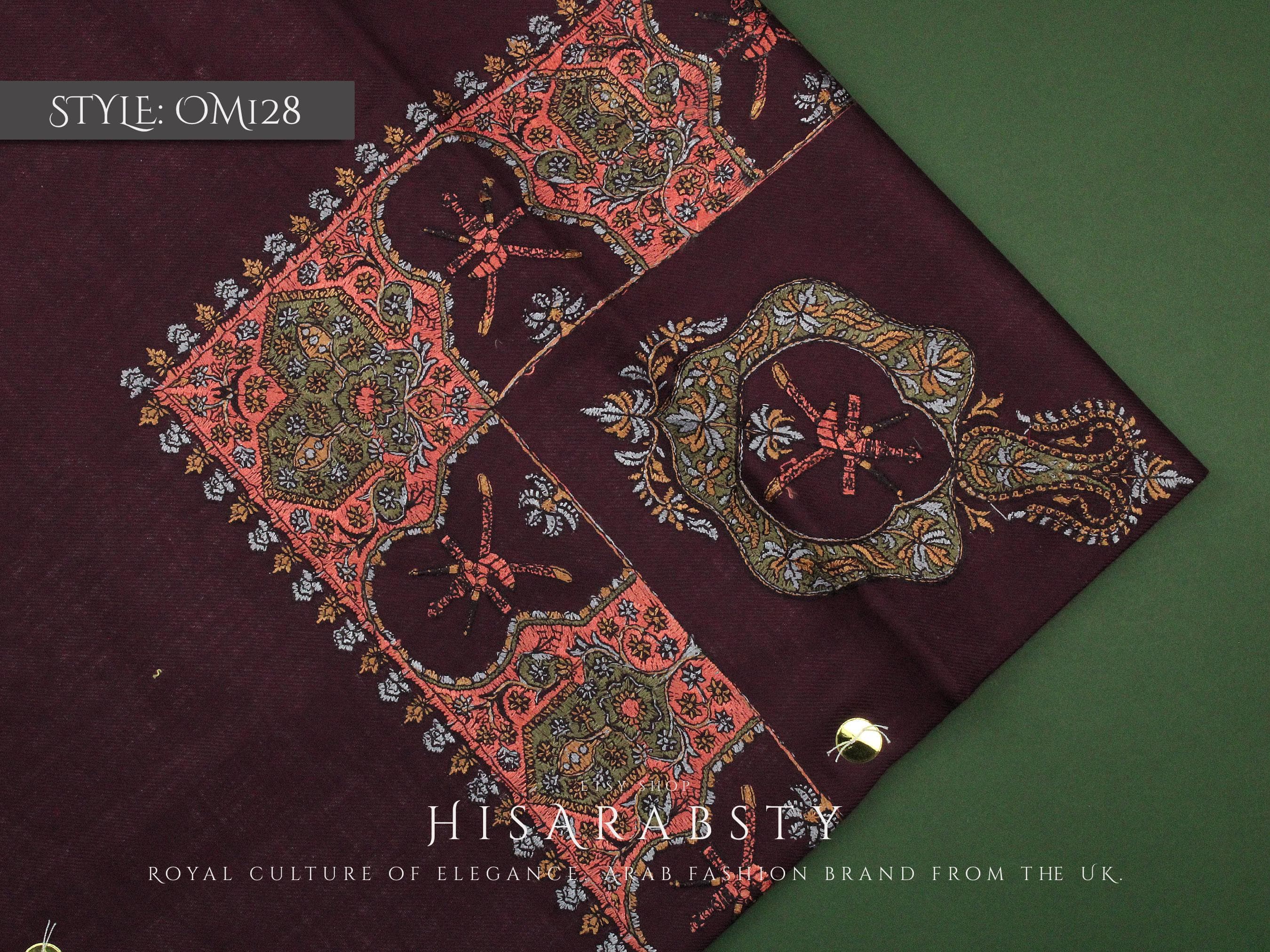 Rare Maroon Colour Authentic Omani Massar Embroidered National Scarf Amazing Keffiyeh Imamah Ghutra Arab Men Unique Scarves Perfect Gift