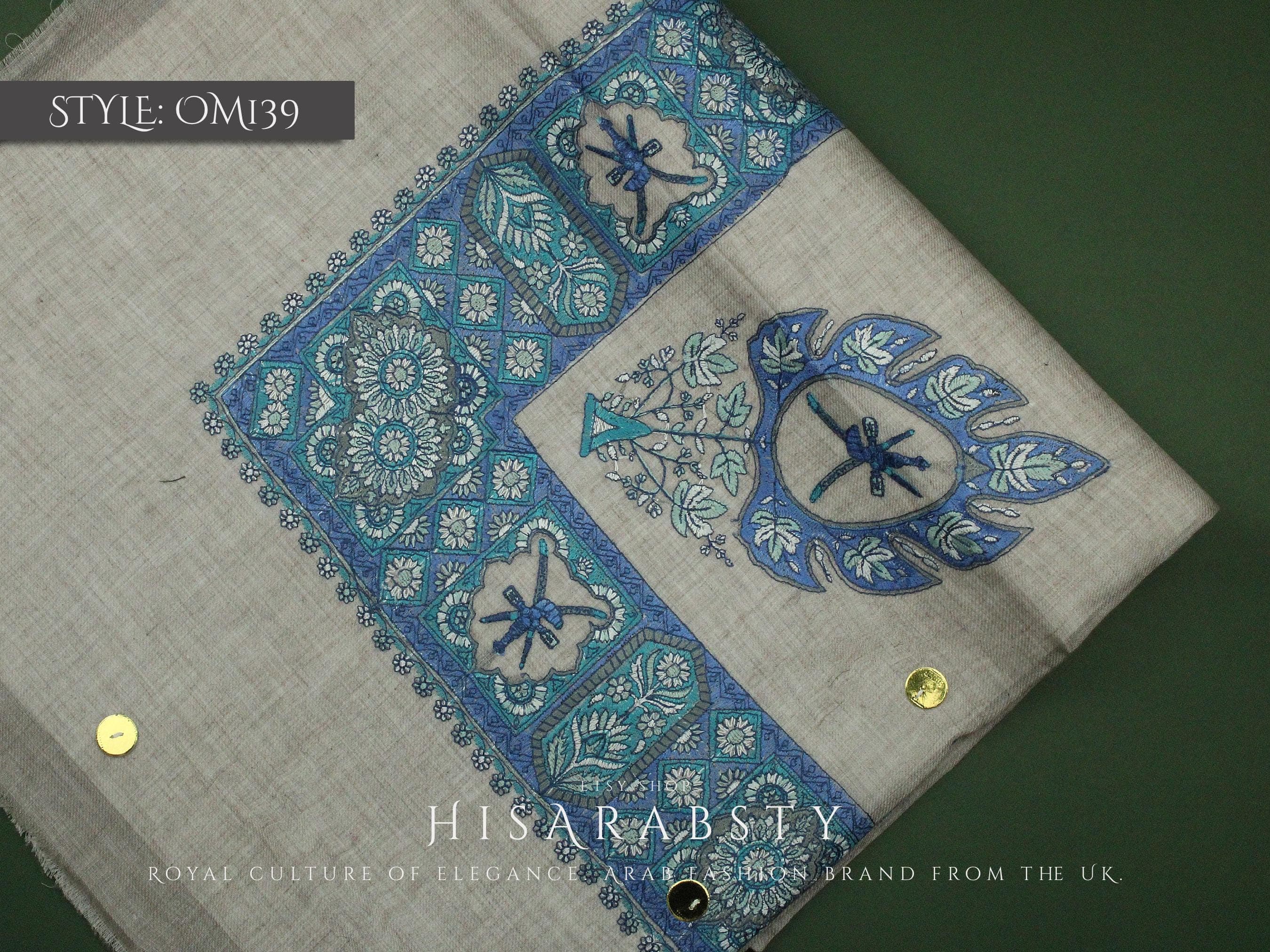 Rare & Unique Authentic Omani Massar Embroidered National Scarf Amazing Keffiyeh Imamah Ghutra Arab Men Unique Scarves Perfect Gift Arabian