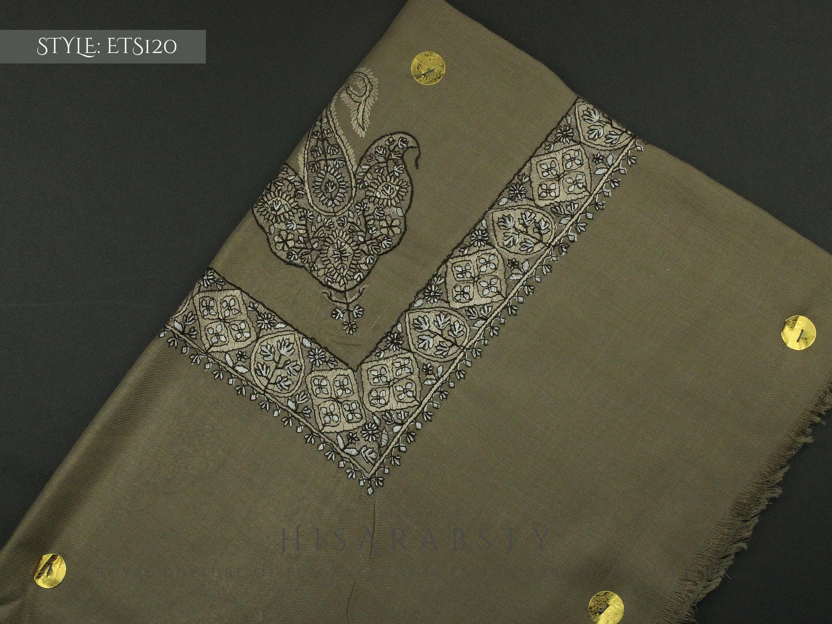 Rare Olive Stone Colour Authentic Yemeni Shemagh Embroidered Scarf Amazing Keffiyeh Imamah Turban Outfit Islamic Attire Gift Ghutra Headwear