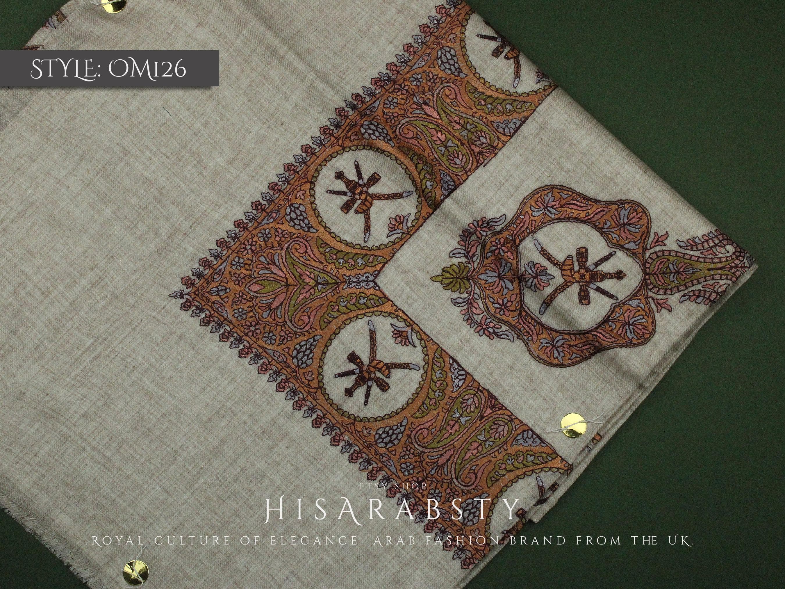 Rare & Unique Authentic Omani Massar Embroidered National Scarf Amazing Keffiyeh Imamah Ghutra Arab Men Unique Scarves Perfect Gift Arabian