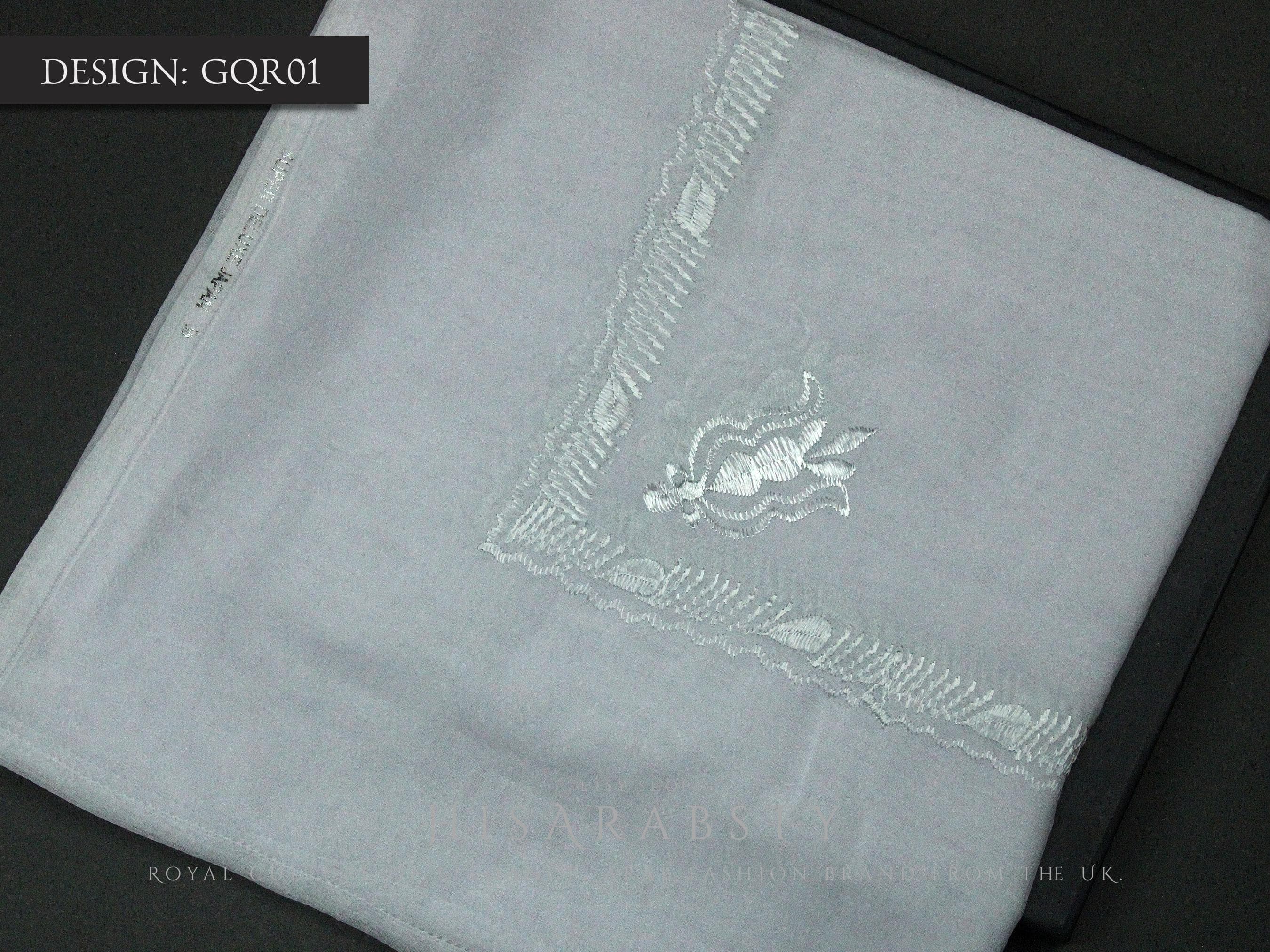 Premium Embroidered White Qatari Ghutra Authentic Scarf Rare Shemagh Soft Keffiyeh Imamah Voile Yashmagh Fancy Headware Arabian - image 3