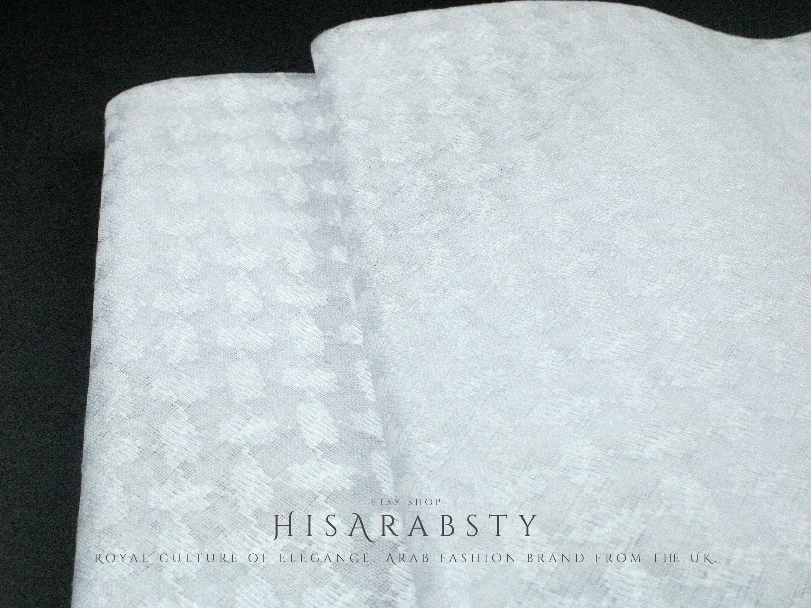 Rare Premium White Shemagh With Purple Line Keffiyeh Original Arab Scarf Saudi Arabian Imamah Islamic Arabi Attire Ghutra Outfit Cotton Soft - image 5