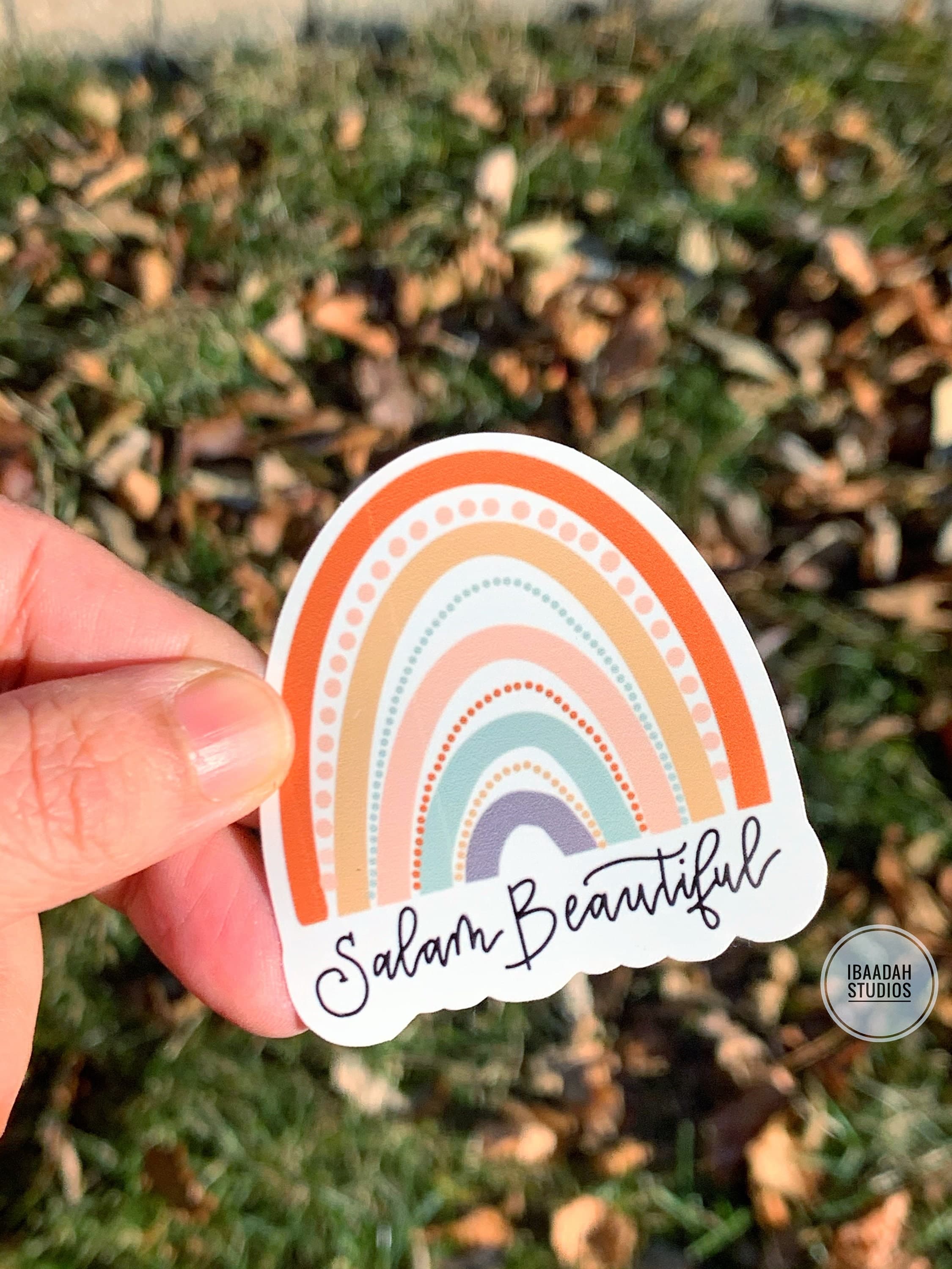 SALAAM BEAUTIFUL Sticker | Islamic Sticker for laptops, journals, water bottles, hydroflask, cars, Quranic Stickers, Decals, Muslim Reminder