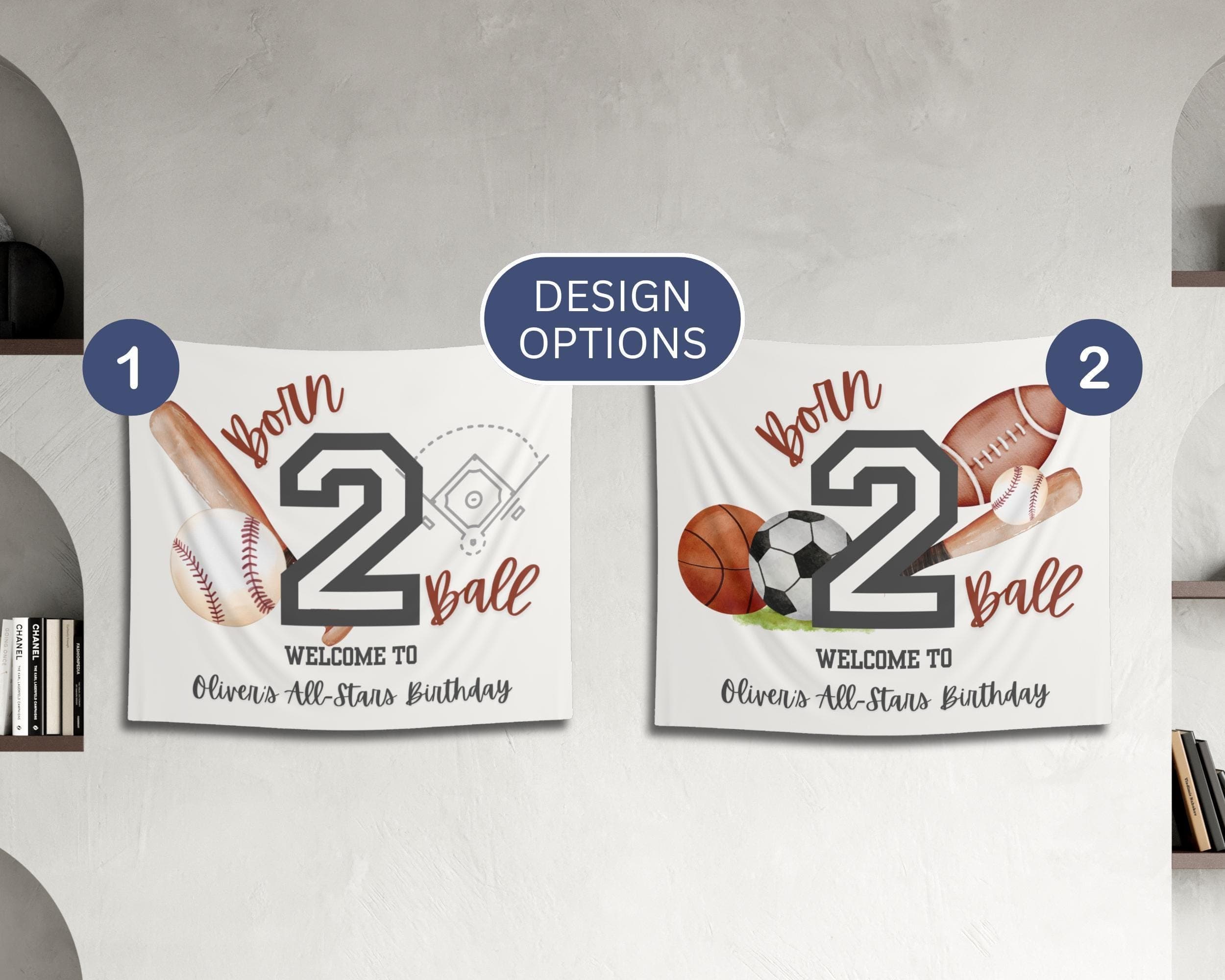 Born 2 Ball Baseball Birthday Banner: Custom Kids Party Decor - image 5