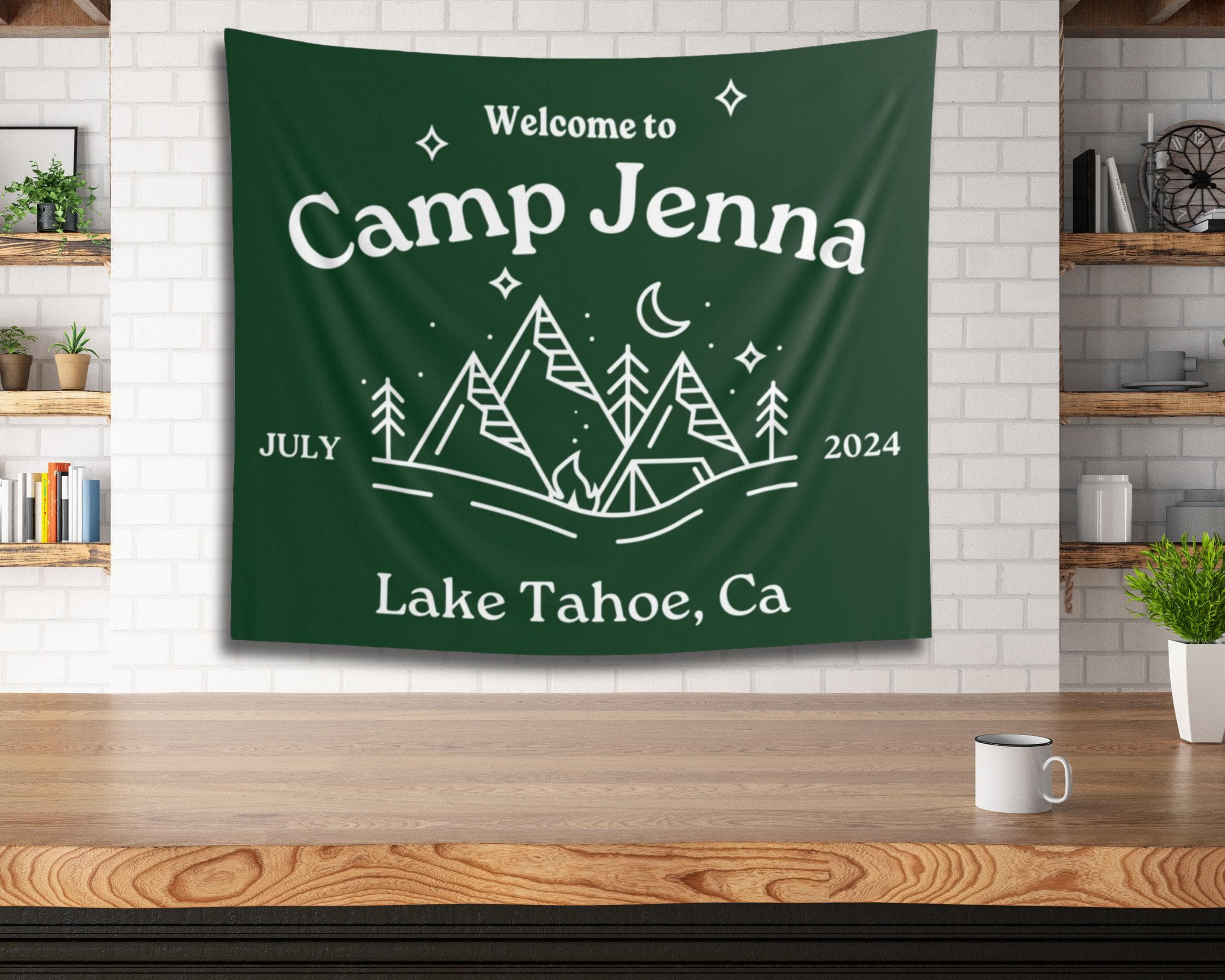 Custom Camp Bachelorette Tapestry: Personalized Party Backdrop - image 3